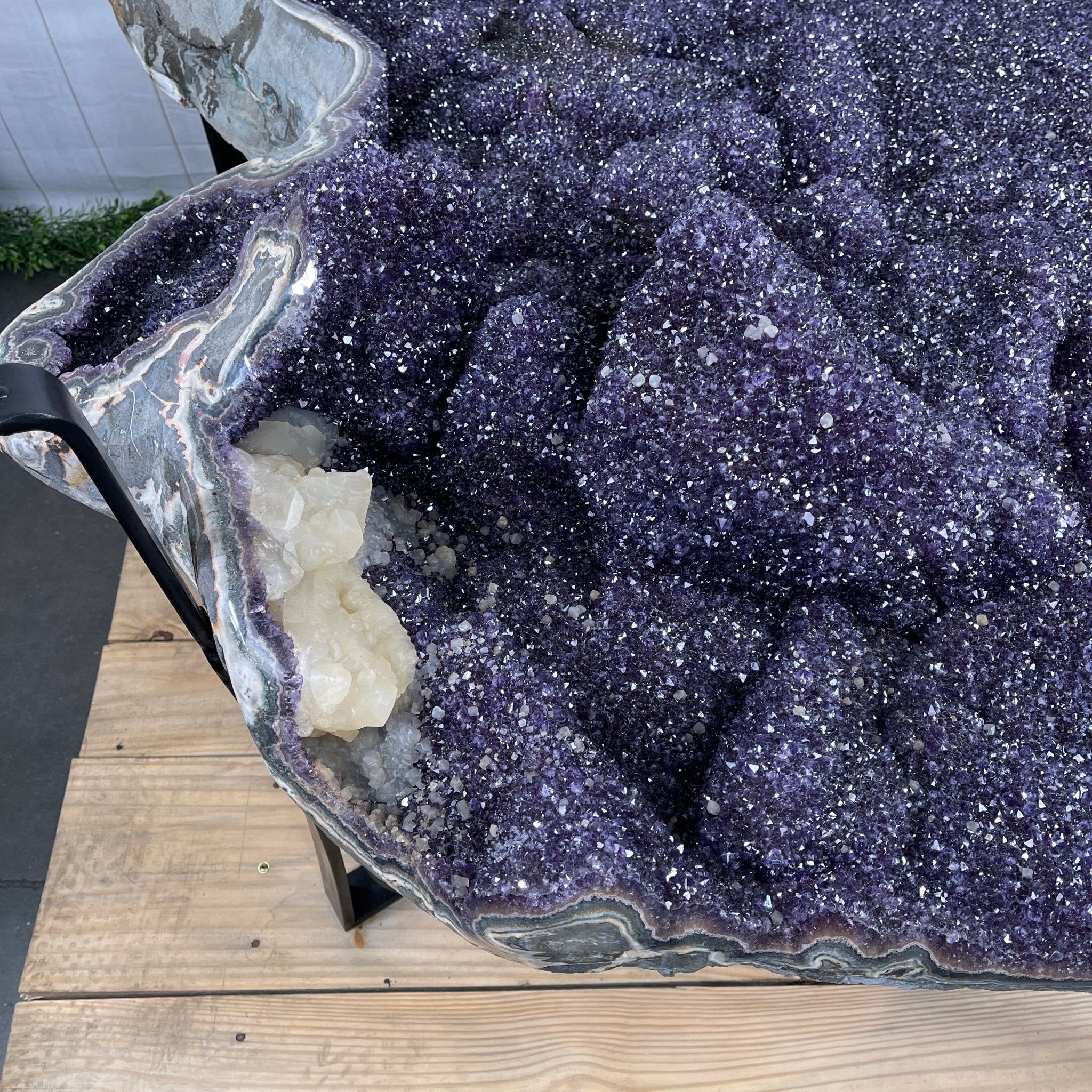 Large Special Amethyst Dining/Conference Table Super Quality, 814 lbs & 31.6" tall #1388-0001 by Brazil Gems - Brazil GemsBrazil GemsLarge Special Amethyst Dining/Conference Table Super Quality, 814 lbs & 31.6" tall #1388-0001 by Brazil GemsTables: Dining1388-0001