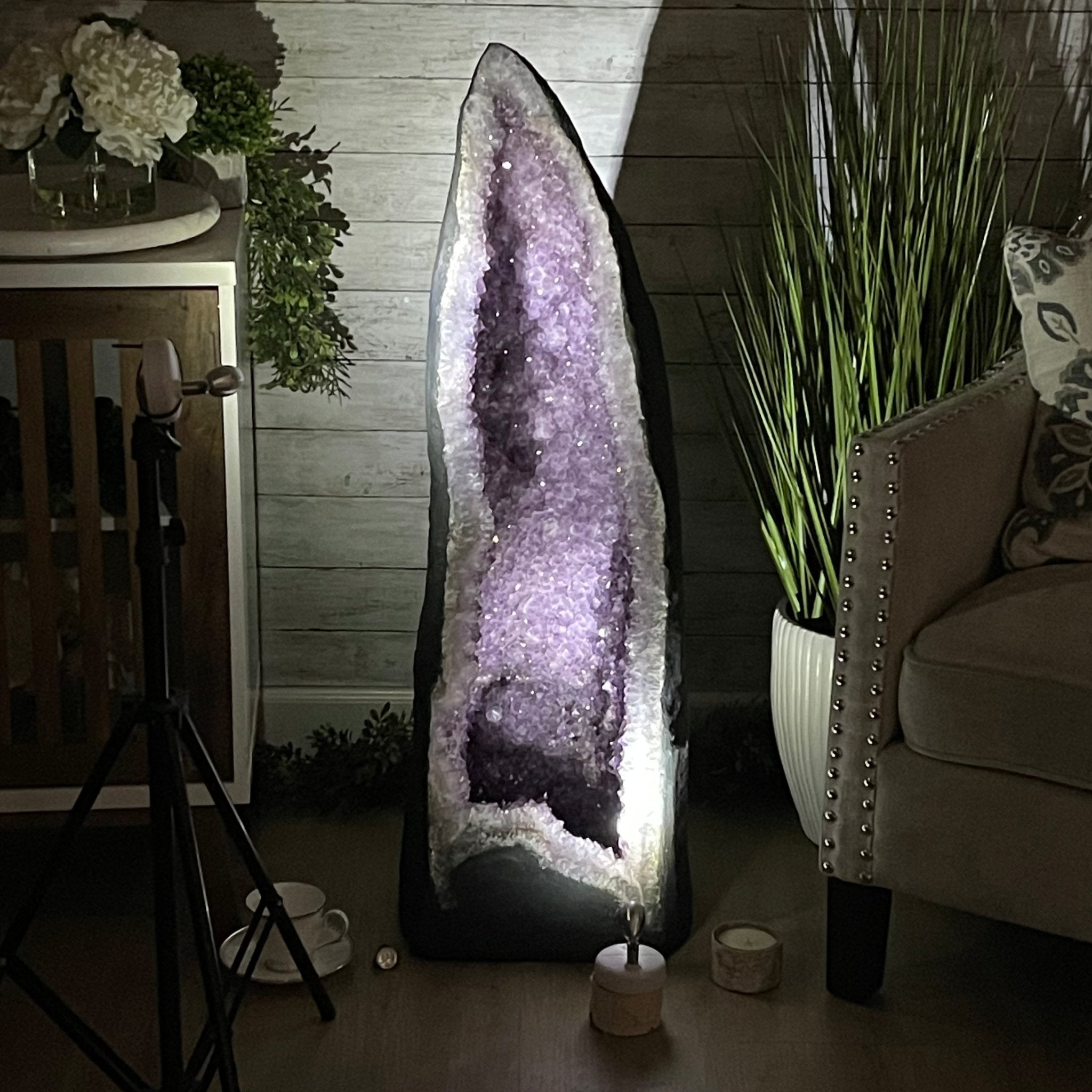 Large Standard Plus Quality Brazilian Amethyst Cathedral, 204 lbs & 39.9" Tall #5601-1180 by Brazil Gems - Brazil GemsBrazil GemsLarge Standard Plus Quality Brazilian Amethyst Cathedral, 204 lbs & 39.9" Tall #5601-1180 by Brazil GemsCathedrals5601-1180