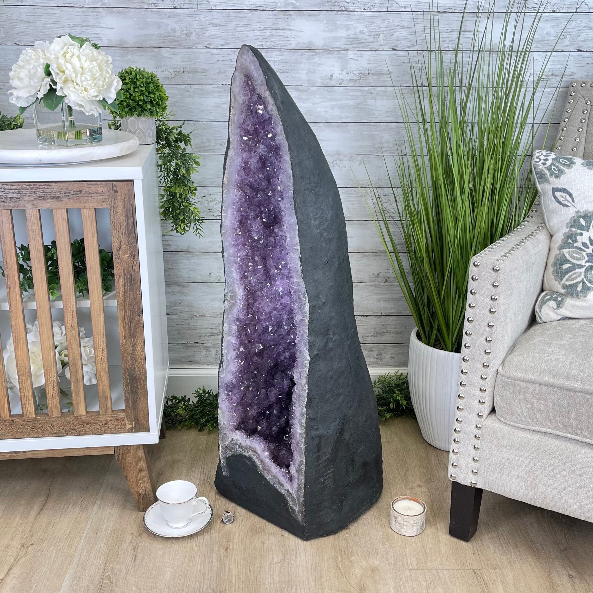 Large Standard Plus Quality Brazilian Amethyst Cathedral, 204 lbs & 39.9" Tall #5601-1180 by Brazil Gems - Brazil GemsBrazil GemsLarge Standard Plus Quality Brazilian Amethyst Cathedral, 204 lbs & 39.9" Tall #5601-1180 by Brazil GemsCathedrals5601-1180