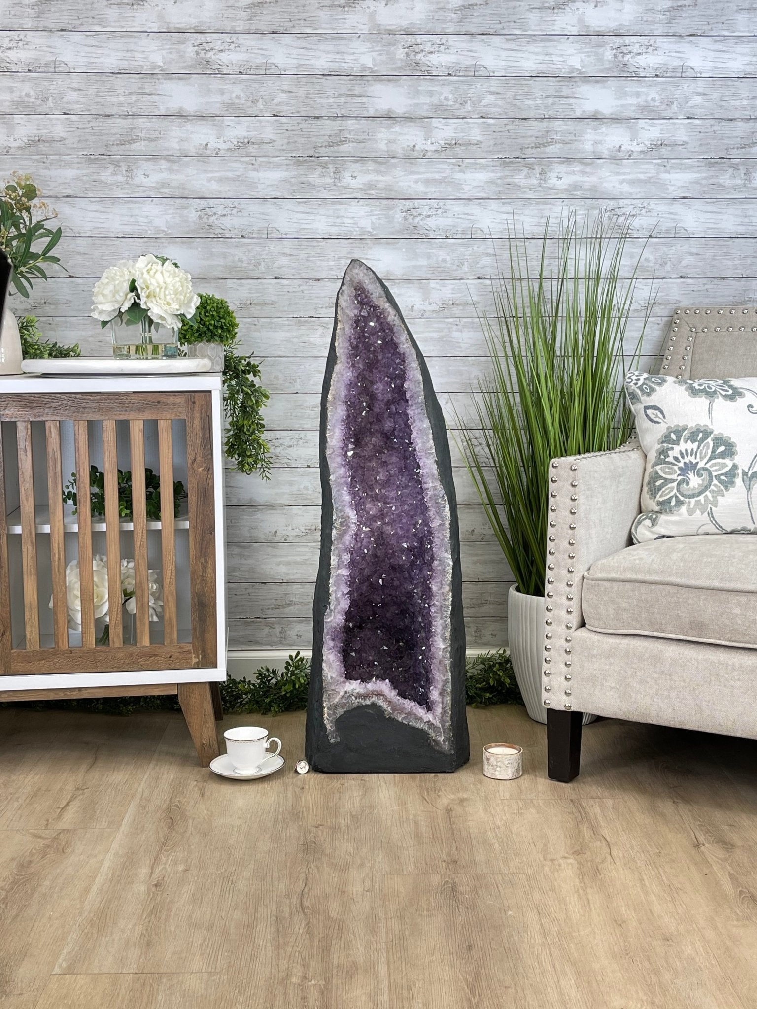 Large Standard Plus Quality Brazilian Amethyst Cathedral, 204 lbs & 39.9" Tall #5601-1180 by Brazil Gems - Brazil GemsBrazil GemsLarge Standard Plus Quality Brazilian Amethyst Cathedral, 204 lbs & 39.9" Tall #5601-1180 by Brazil GemsCathedrals5601-1180