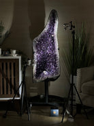 Large Super Quality Amethyst Cluster on Metal Stand, 227.1 lbs & 56.4" Tall #5491 - 0024 - Brazil GemsBrazil GemsLarge Super Quality Amethyst Cluster on Metal Stand, 227.1 lbs & 56.4" Tall #5491 - 0024Clusters on Fixed Bases5491 - 0024