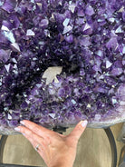 Large Super Quality Amethyst Cluster on Metal Stand, 227.1 lbs & 56.4" Tall #5491 - 0024 - Brazil GemsBrazil GemsLarge Super Quality Amethyst Cluster on Metal Stand, 227.1 lbs & 56.4" Tall #5491 - 0024Clusters on Fixed Bases5491 - 0024