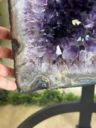 Large Super Quality Amethyst Cluster on Metal Stand, 227.1 lbs & 56.4" Tall #5491 - 0024 - Brazil GemsBrazil GemsLarge Super Quality Amethyst Cluster on Metal Stand, 227.1 lbs & 56.4" Tall #5491 - 0024Clusters on Fixed Bases5491 - 0024