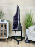 Large Super Quality Amethyst Cluster on Metal Stand, 227.1 lbs & 56.4" Tall #5491 - 0024 - Brazil GemsBrazil GemsLarge Super Quality Amethyst Cluster on Metal Stand, 227.1 lbs & 56.4" Tall #5491 - 0024Clusters on Fixed Bases5491 - 0024