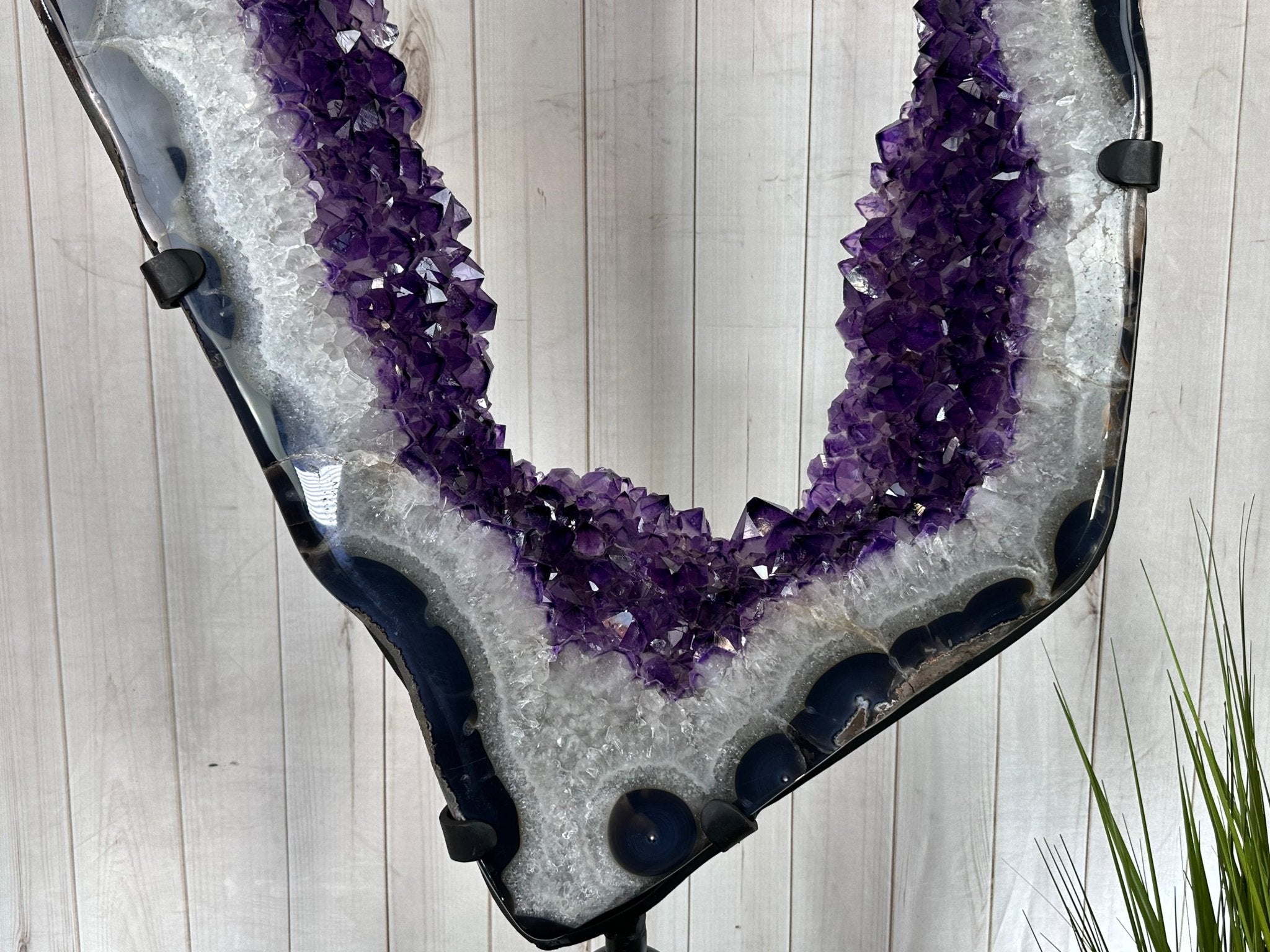 Large Super Quality Amethyst Portal, Rotating Stand, 381 lbs & 83" Tall #5604-0131 - Brazil GemsBrazil GemsLarge Super Quality Amethyst Portal, Rotating Stand, 381 lbs & 83" Tall #5604-0131Portals on Rotating Bases5604-0131