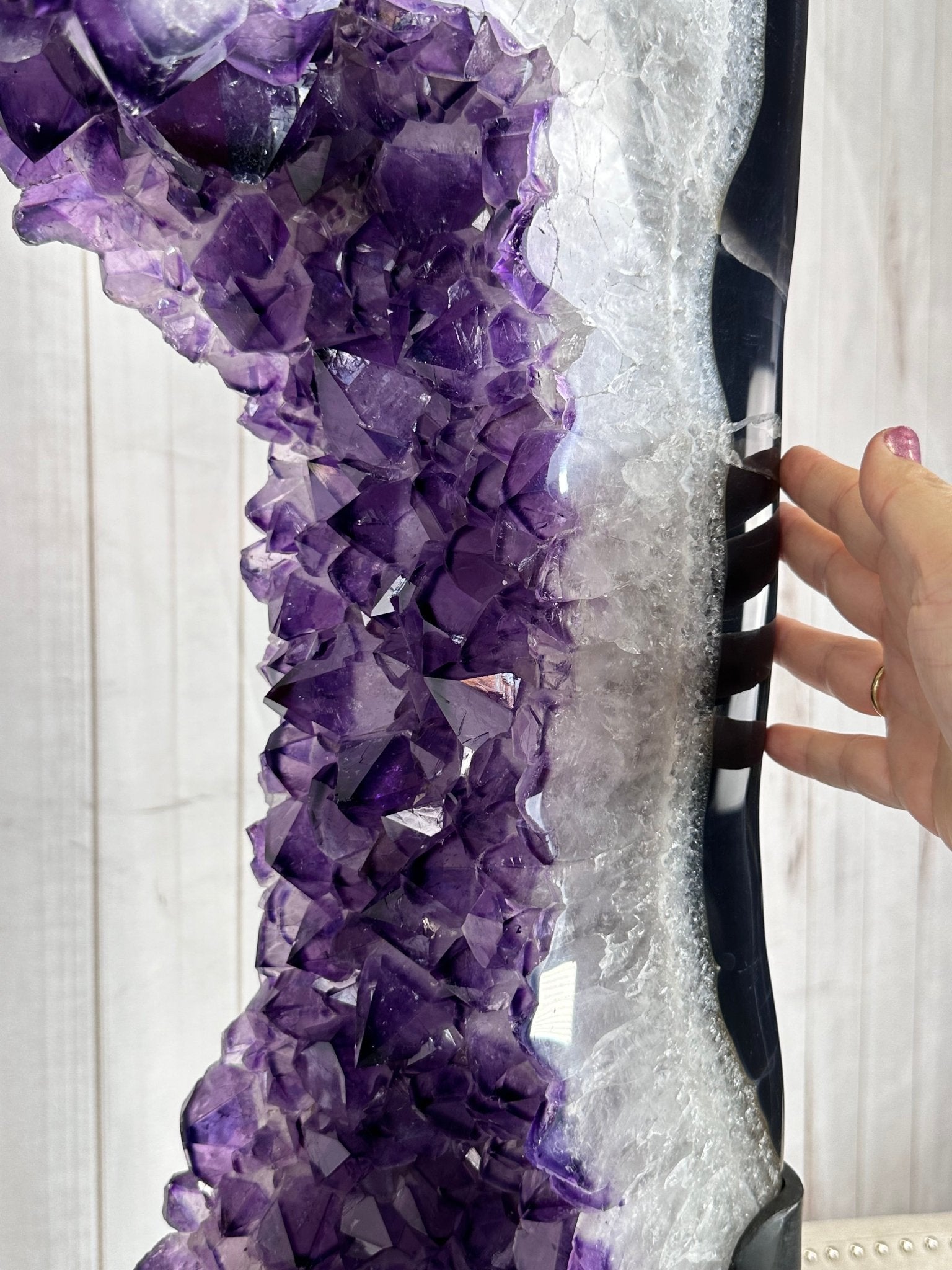 Large Super Quality Amethyst Portal, Rotating Stand, 381 lbs & 83" Tall #5604-0131 - Brazil GemsBrazil GemsLarge Super Quality Amethyst Portal, Rotating Stand, 381 lbs & 83" Tall #5604-0131Portals on Rotating Bases5604-0131