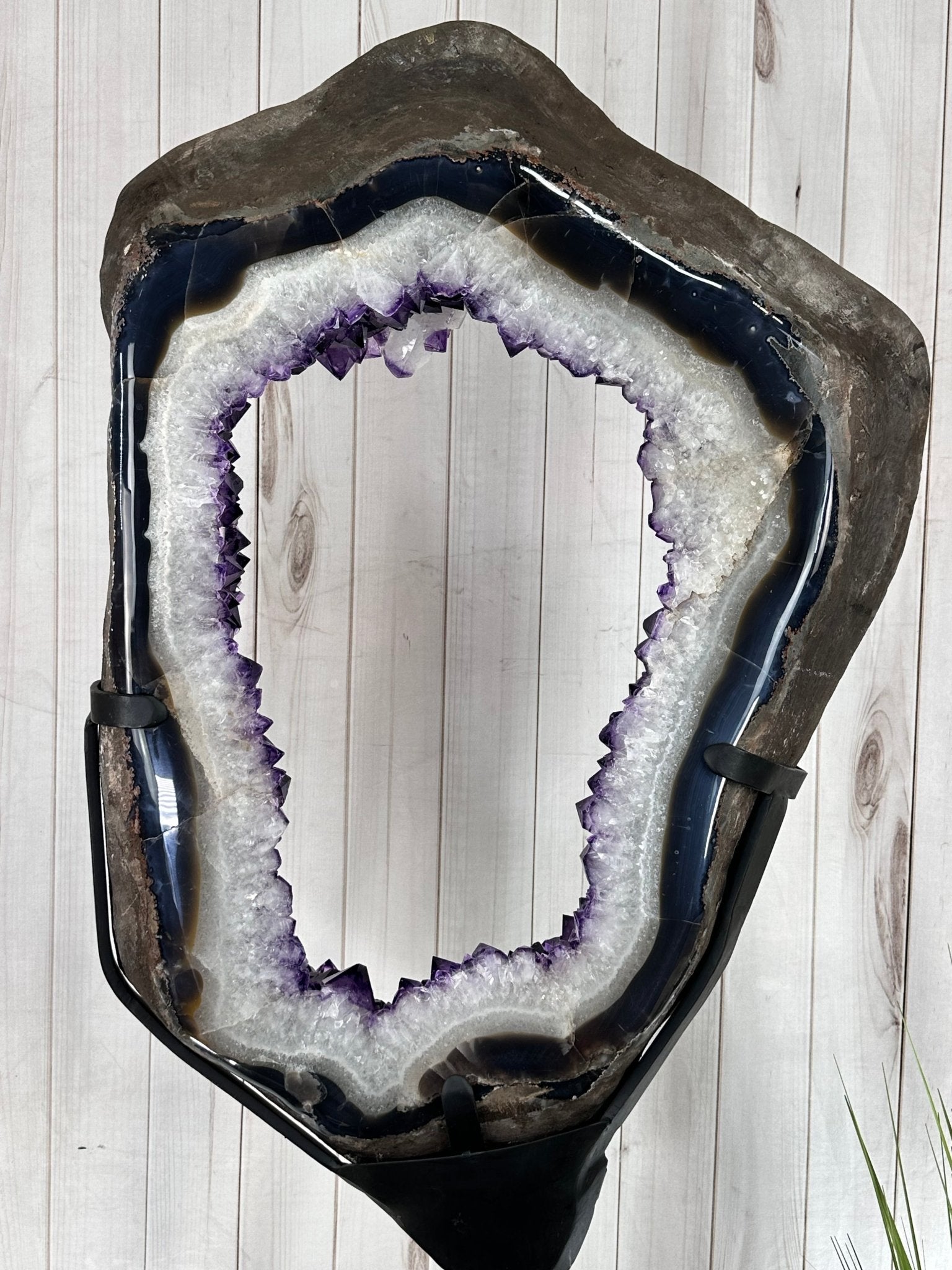 Large Super Quality Amethyst Portal, Rotating Stand, 381 lbs & 83" Tall #5604-0131 - Brazil GemsBrazil GemsLarge Super Quality Amethyst Portal, Rotating Stand, 381 lbs & 83" Tall #5604-0131Portals on Rotating Bases5604-0131