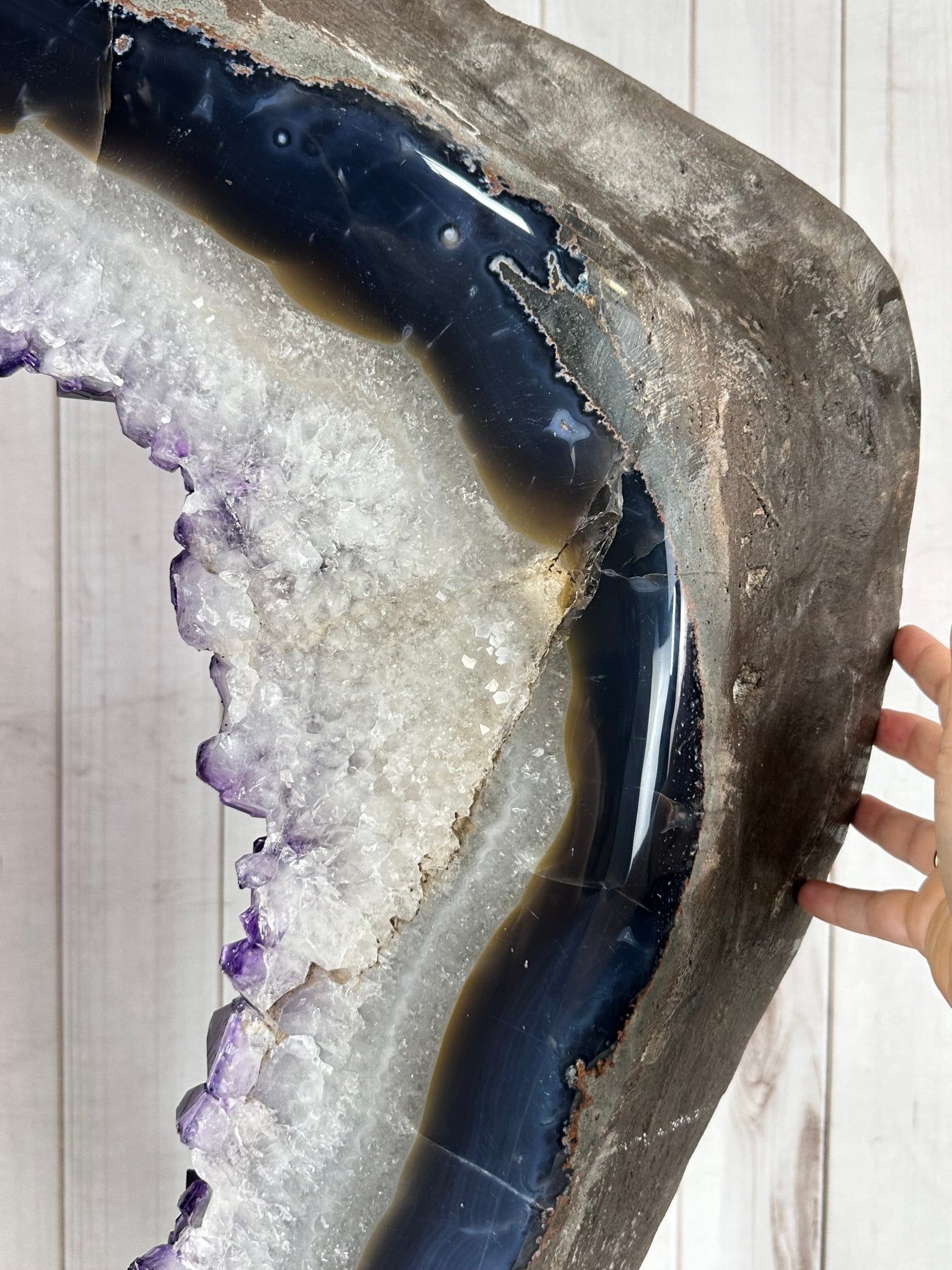 Large Super Quality Amethyst Portal, Rotating Stand, 381 lbs & 83" Tall #5604-0131 - Brazil GemsBrazil GemsLarge Super Quality Amethyst Portal, Rotating Stand, 381 lbs & 83" Tall #5604-0131Portals on Rotating Bases5604-0131