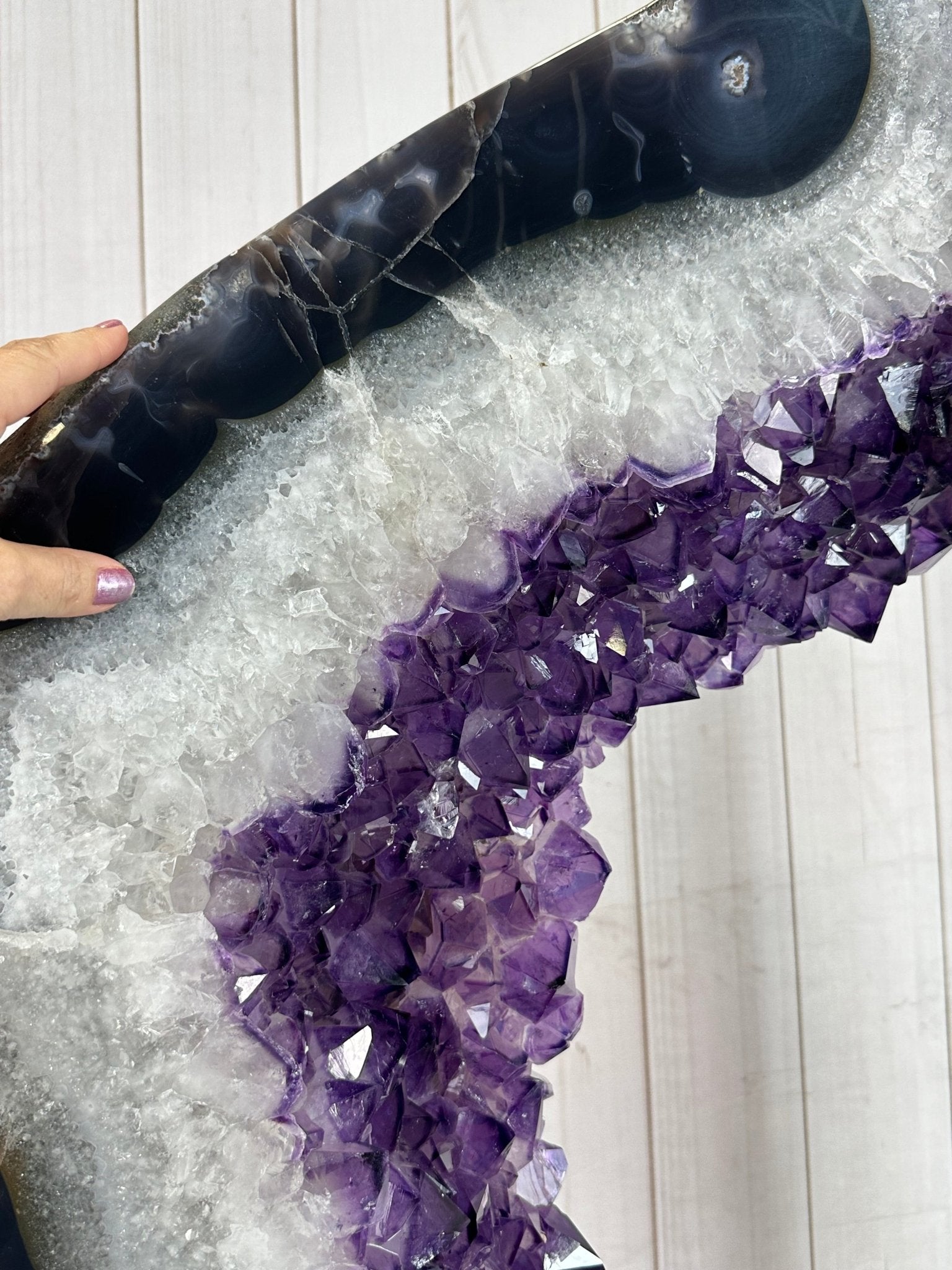 Large Super Quality Amethyst Portal, Rotating Stand, 381 lbs & 83" Tall #5604-0131 - Brazil GemsBrazil GemsLarge Super Quality Amethyst Portal, Rotating Stand, 381 lbs & 83" Tall #5604-0131Portals on Rotating Bases5604-0131