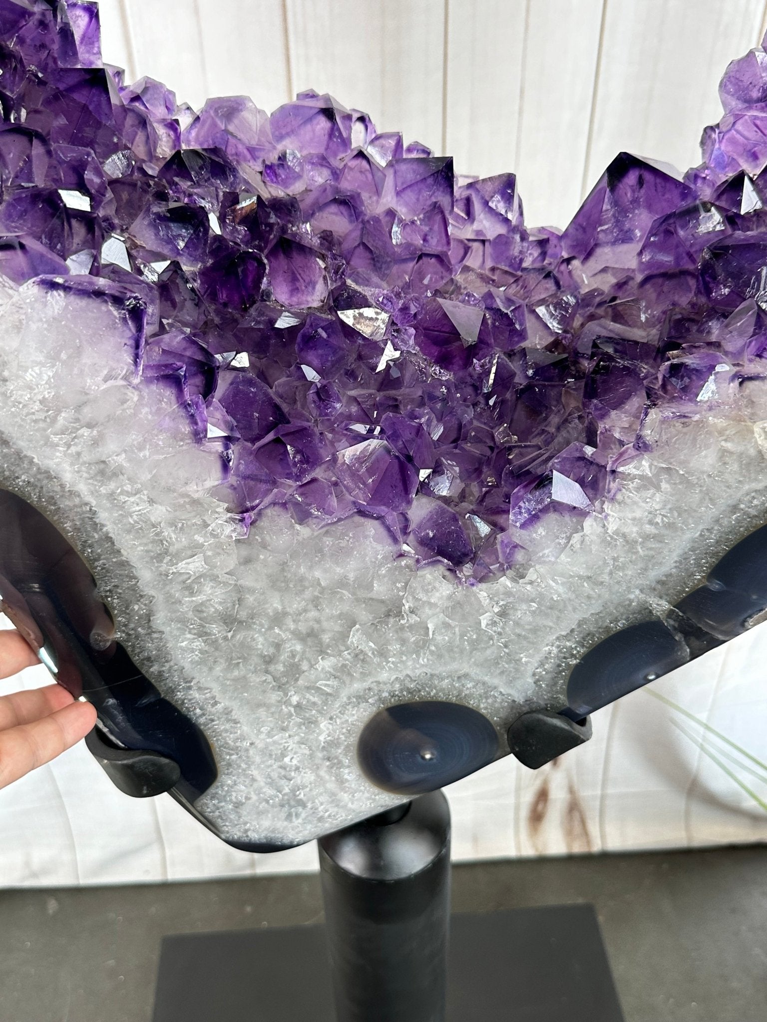 Large Super Quality Amethyst Portal, Rotating Stand, 381 lbs & 83" Tall #5604-0131 - Brazil GemsBrazil GemsLarge Super Quality Amethyst Portal, Rotating Stand, 381 lbs & 83" Tall #5604-0131Portals on Rotating Bases5604-0131