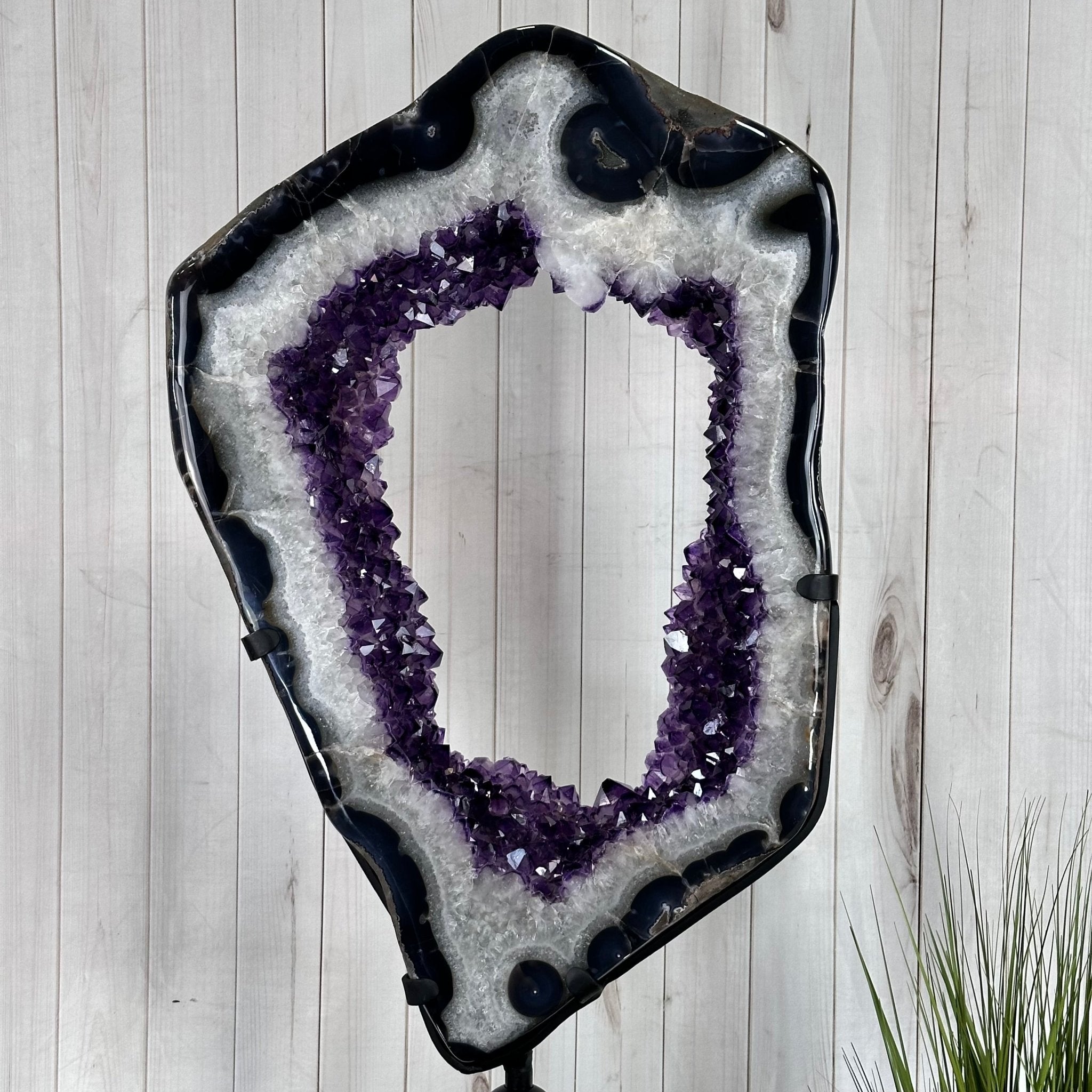 Large Super Quality Amethyst Portal, Rotating Stand, 381 lbs & 83" Tall #5604-0131 - Brazil GemsBrazil GemsLarge Super Quality Amethyst Portal, Rotating Stand, 381 lbs & 83" Tall #5604-0131Portals on Rotating Bases5604-0131