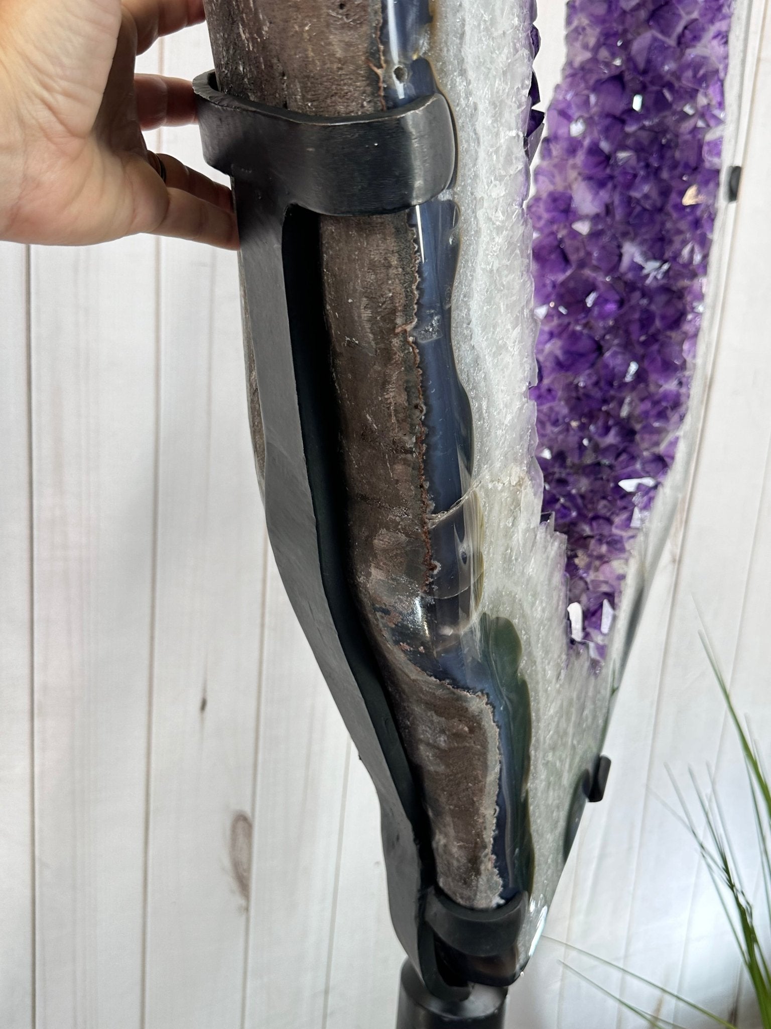 Large Super Quality Amethyst Portal, Rotating Stand, 381 lbs & 83" Tall #5604-0131 - Brazil GemsBrazil GemsLarge Super Quality Amethyst Portal, Rotating Stand, 381 lbs & 83" Tall #5604-0131Portals on Rotating Bases5604-0131