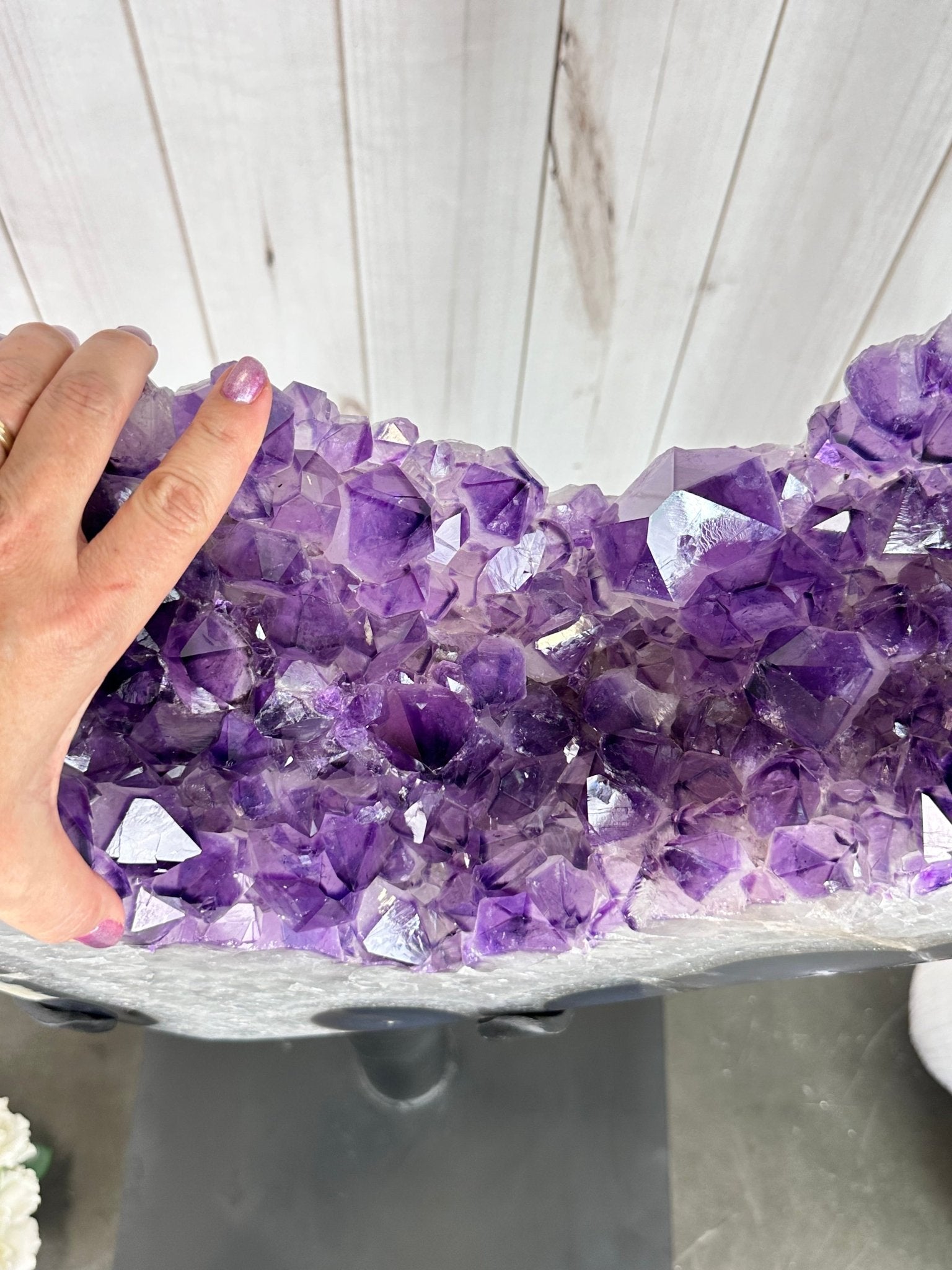Large Super Quality Amethyst Portal, Rotating Stand, 381 lbs & 83" Tall #5604-0131 - Brazil GemsBrazil GemsLarge Super Quality Amethyst Portal, Rotating Stand, 381 lbs & 83" Tall #5604-0131Portals on Rotating Bases5604-0131