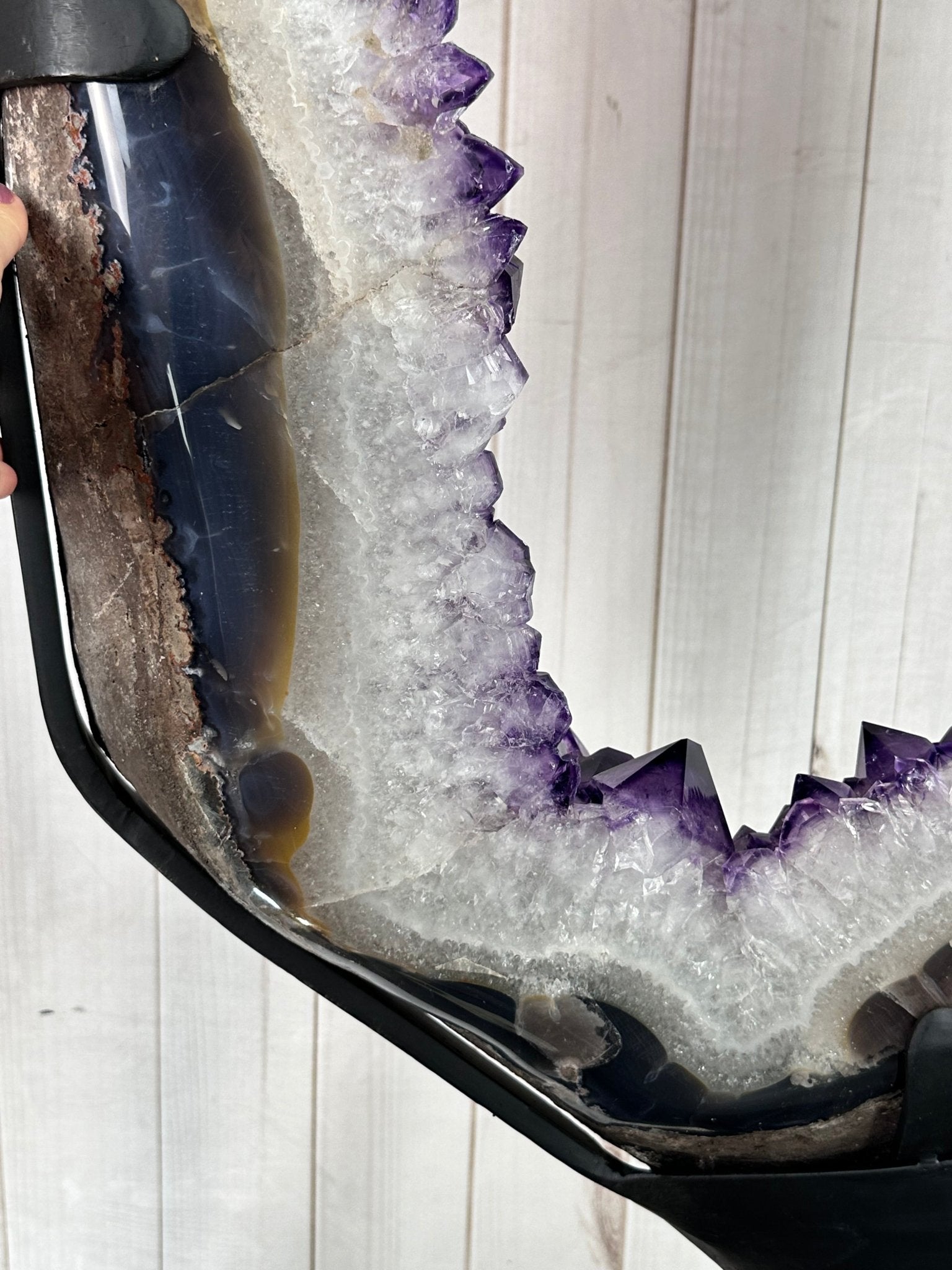 Large Super Quality Amethyst Portal, Rotating Stand, 381 lbs & 83" Tall #5604-0131 - Brazil GemsBrazil GemsLarge Super Quality Amethyst Portal, Rotating Stand, 381 lbs & 83" Tall #5604-0131Portals on Rotating Bases5604-0131