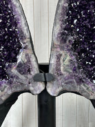 Large Super Quality Amethyst Wings on a Metal Stand, 337 lbs, 63" Tall #5493-0038 - Brazil GemsBrazil GemsLarge Super Quality Amethyst Wings on a Metal Stand, 337 lbs, 63" Tall #5493-0038Amethyst Butterfly Wings5493-0038