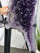 Large Super Quality Amethyst Wings on a Metal Stand, 337 lbs, 63" Tall #5493-0038 - Brazil GemsBrazil GemsLarge Super Quality Amethyst Wings on a Metal Stand, 337 lbs, 63" Tall #5493-0038Amethyst Butterfly Wings5493-0038