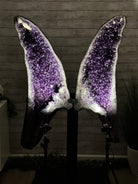 Large Super Quality Amethyst Wings on a Metal Stand, 337 lbs, 63" Tall #5493-0038 - Brazil GemsBrazil GemsLarge Super Quality Amethyst Wings on a Metal Stand, 337 lbs, 63" Tall #5493-0038Amethyst Butterfly Wings5493-0038