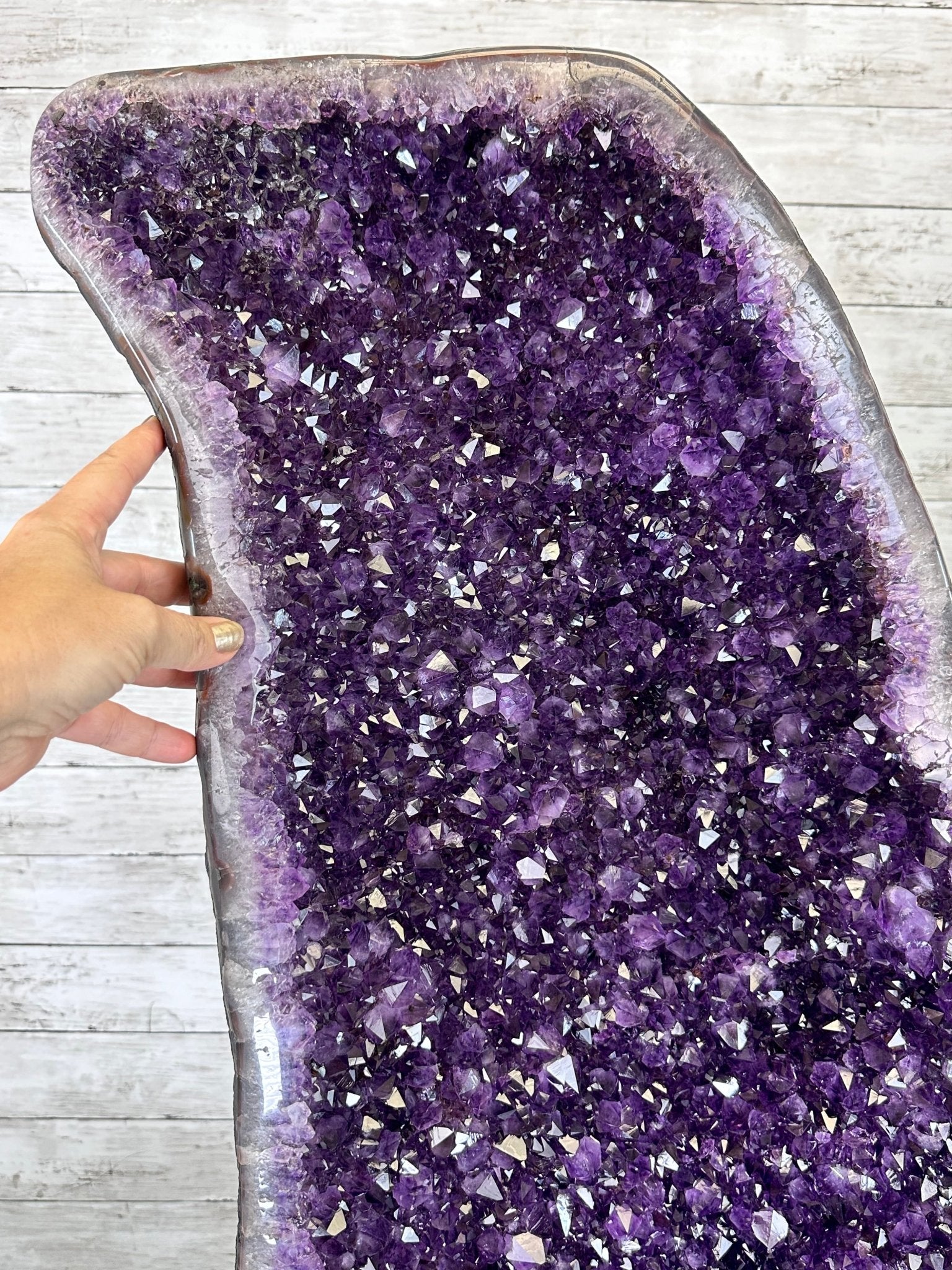 Large Super Quality Amethyst Wings on a Metal Stand, 503 lbs, 71" Tall #5493-0046 - Brazil GemsBrazil GemsLarge Super Quality Amethyst Wings on a Metal Stand, 503 lbs, 71" Tall #5493-0046Amethyst Butterfly Wings5493-0046