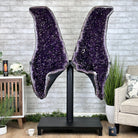 Large Super Quality Amethyst Wings on a Metal Stand, 503 lbs, 71" Tall #5493-0046 - Brazil GemsBrazil GemsLarge Super Quality Amethyst Wings on a Metal Stand, 503 lbs, 71" Tall #5493-0046Amethyst Butterfly Wings5493-0046