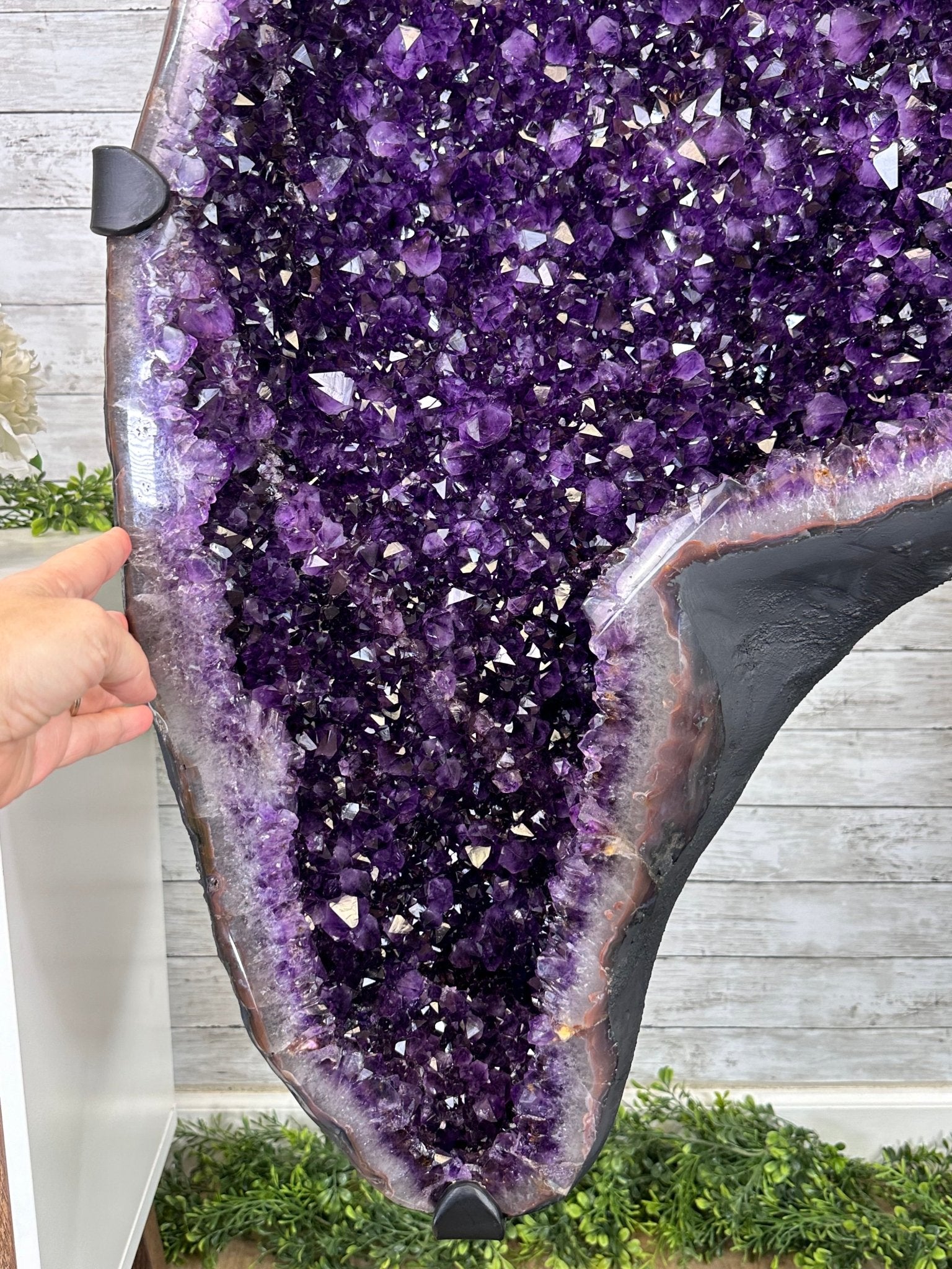 Large Super Quality Amethyst Wings on a Metal Stand, 503 lbs, 71" Tall #5493-0046 - Brazil GemsBrazil GemsLarge Super Quality Amethyst Wings on a Metal Stand, 503 lbs, 71" Tall #5493-0046Amethyst Butterfly Wings5493-0046
