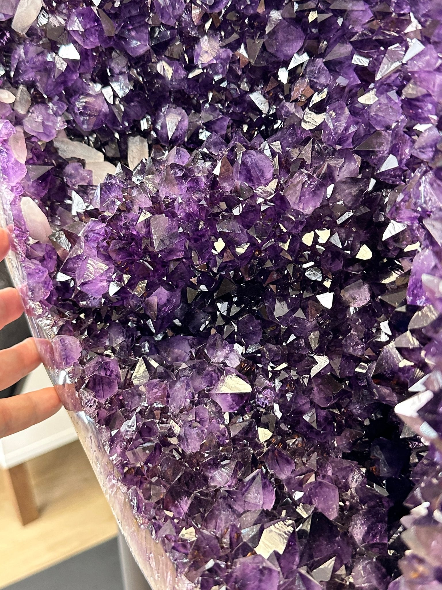 Large Super Quality Amethyst Wings on a Metal Stand, 503 lbs, 71" Tall #5493-0046 - Brazil GemsBrazil GemsLarge Super Quality Amethyst Wings on a Metal Stand, 503 lbs, 71" Tall #5493-0046Amethyst Butterfly Wings5493-0046