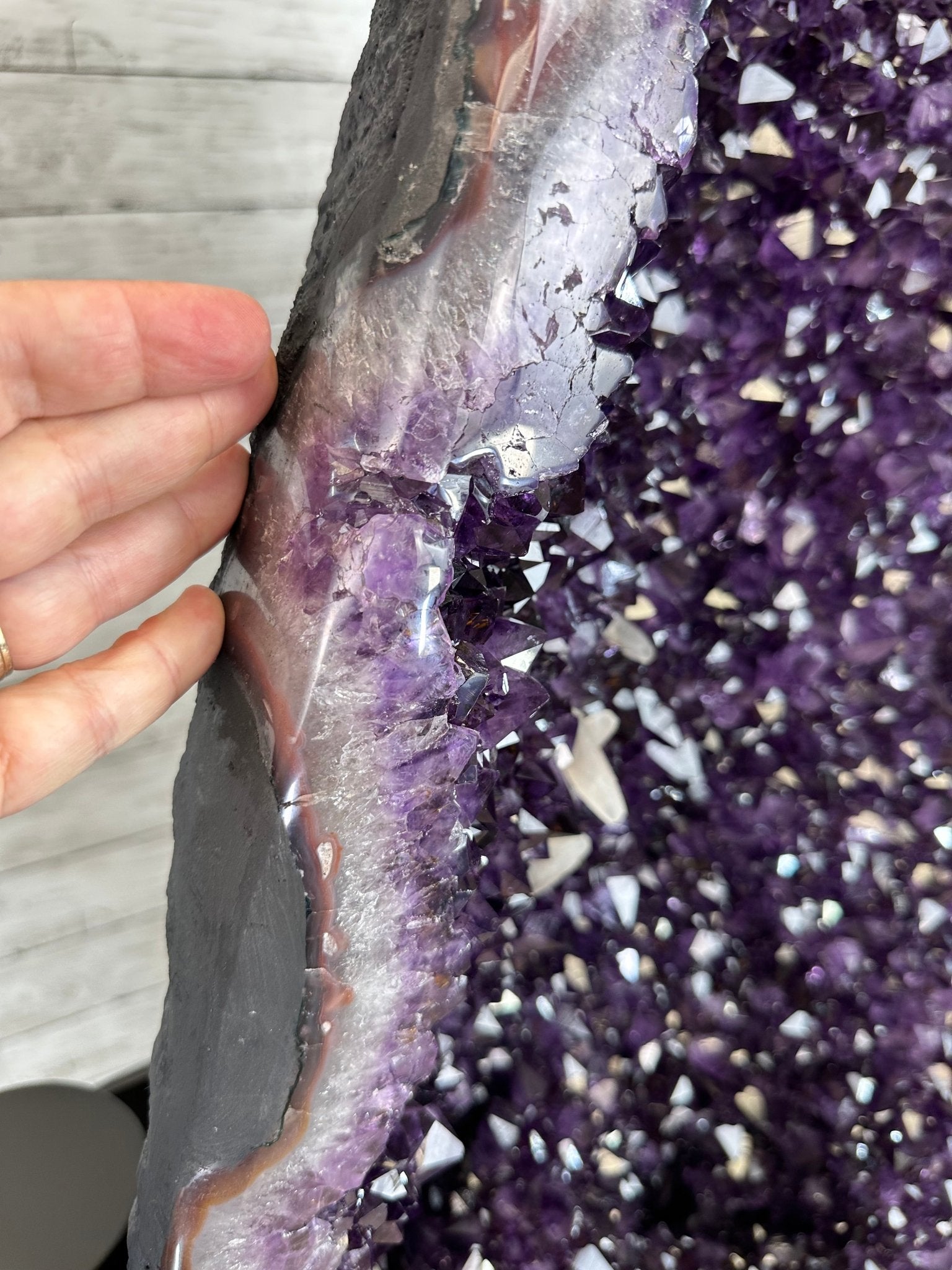 Large Super Quality Amethyst Wings on a Metal Stand, 503 lbs, 71" Tall #5493-0046 - Brazil GemsBrazil GemsLarge Super Quality Amethyst Wings on a Metal Stand, 503 lbs, 71" Tall #5493-0046Amethyst Butterfly Wings5493-0046