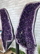 Large Super Quality Amethyst Wings on a Metal Stand, 503 lbs, 71" Tall #5493-0046 - Brazil GemsBrazil GemsLarge Super Quality Amethyst Wings on a Metal Stand, 503 lbs, 71" Tall #5493-0046Amethyst Butterfly Wings5493-0046