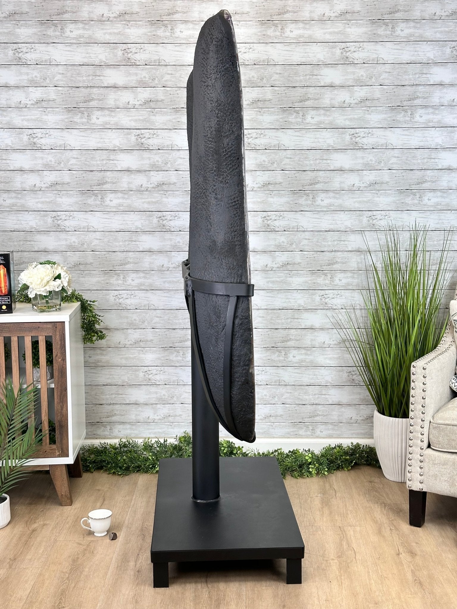 Large Super Quality Amethyst Wings on a Metal Stand, 503 lbs, 71" Tall #5493-0046 - Brazil GemsBrazil GemsLarge Super Quality Amethyst Wings on a Metal Stand, 503 lbs, 71" Tall #5493-0046Amethyst Butterfly Wings5493-0046