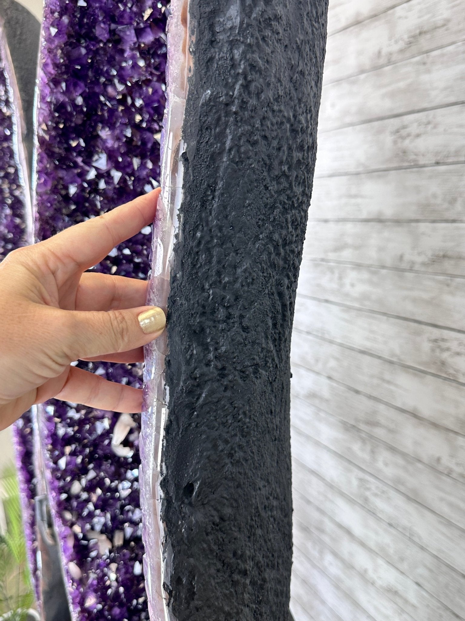 Large Super Quality Amethyst Wings on a Metal Stand, 503 lbs, 71" Tall #5493-0046 - Brazil GemsBrazil GemsLarge Super Quality Amethyst Wings on a Metal Stand, 503 lbs, 71" Tall #5493-0046Amethyst Butterfly Wings5493-0046