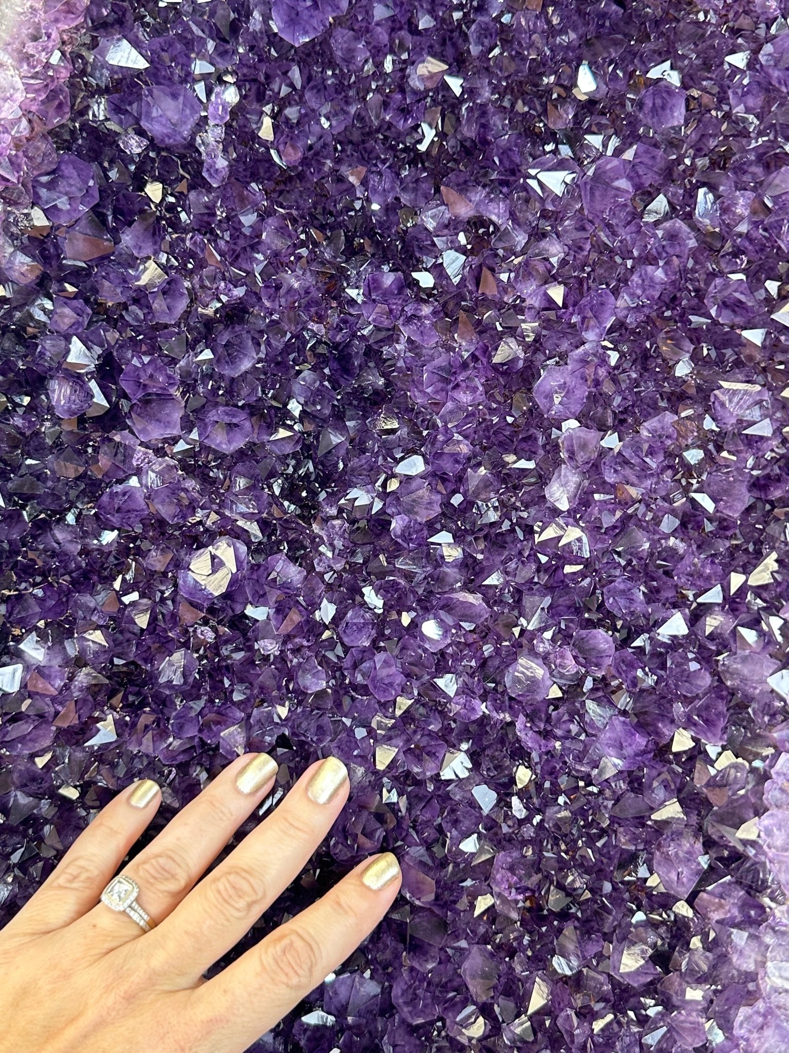 Large Super Quality Amethyst Wings on a Metal Stand, 503 lbs, 71" Tall #5493-0046 - Brazil GemsBrazil GemsLarge Super Quality Amethyst Wings on a Metal Stand, 503 lbs, 71" Tall #5493-0046Amethyst Butterfly Wings5493-0046