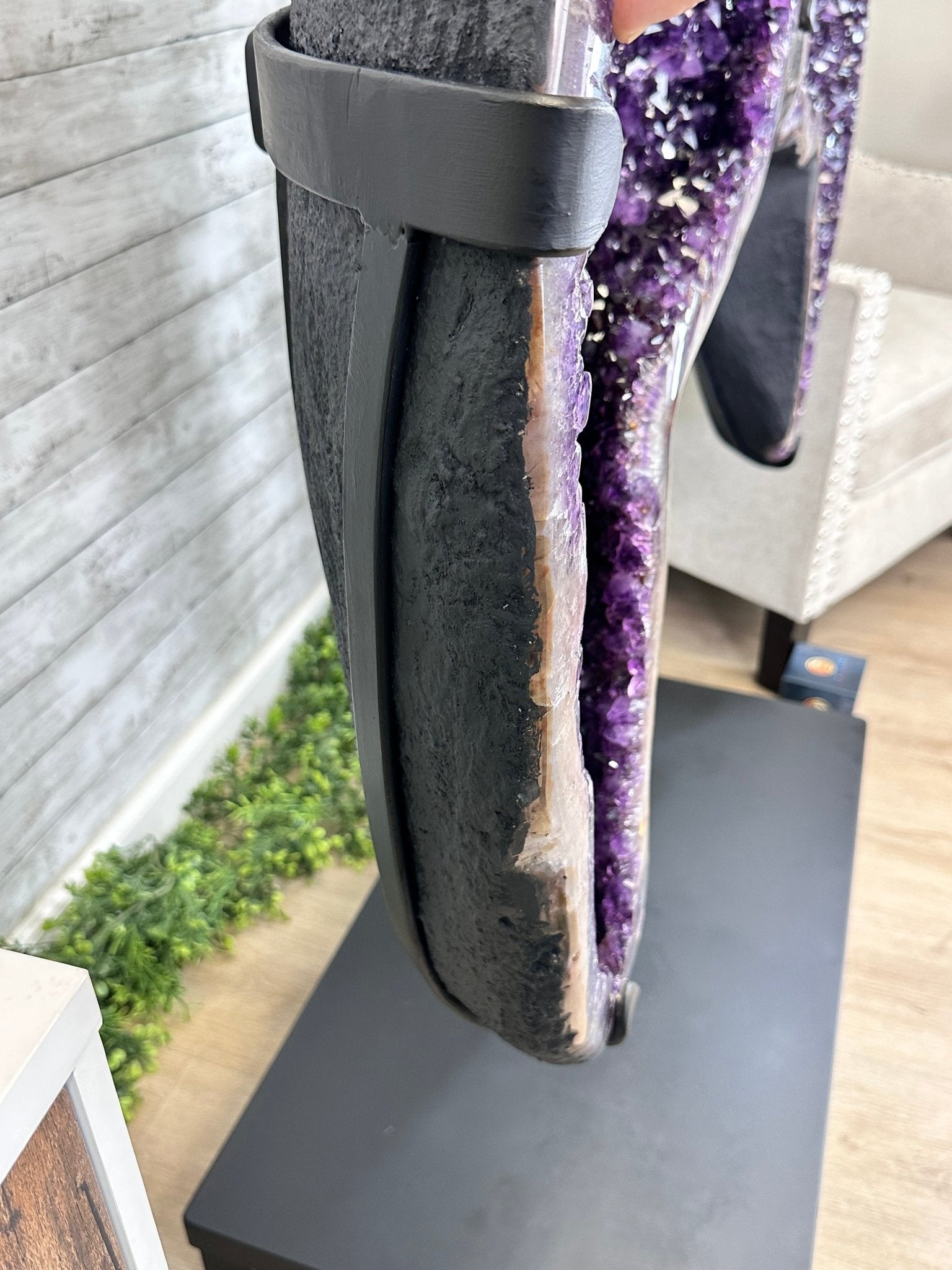 Large Super Quality Amethyst Wings on a Metal Stand, 503 lbs, 71" Tall #5493-0046 - Brazil GemsBrazil GemsLarge Super Quality Amethyst Wings on a Metal Stand, 503 lbs, 71" Tall #5493-0046Amethyst Butterfly Wings5493-0046