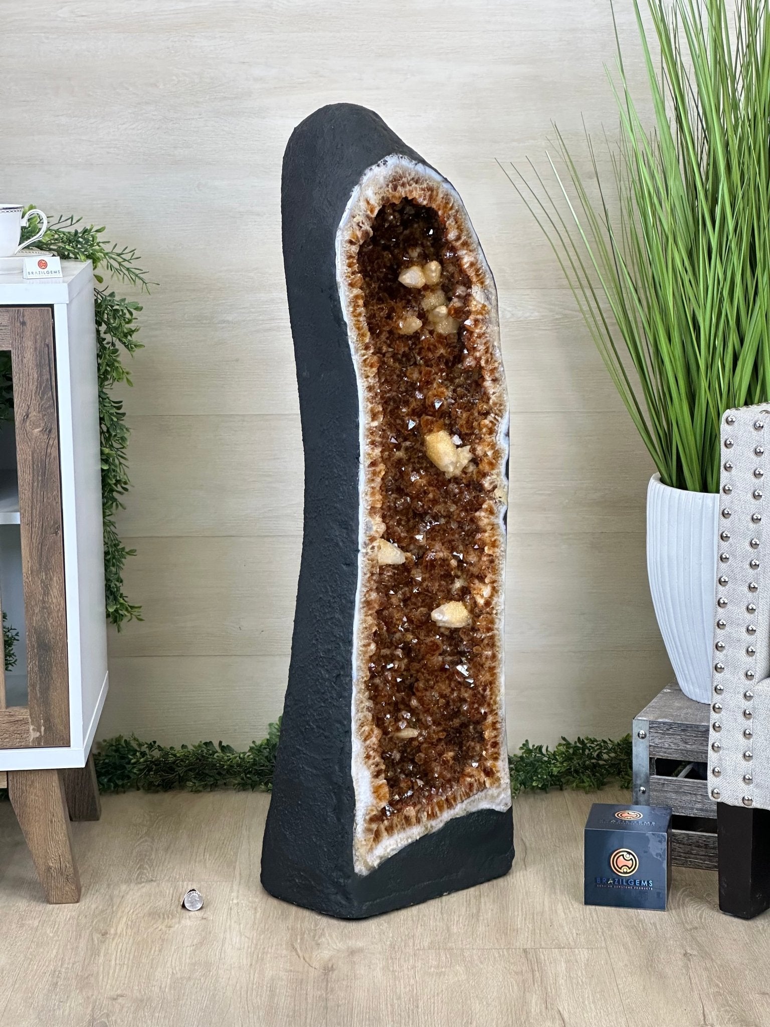 Large Super Quality Citrine Cathedral, 149.9 lbs & 39.6" Tall #5603 - 0407 - Brazil GemsBrazil GemsLarge Super Quality Citrine Cathedral, 149.9 lbs & 39.6" Tall #5603 - 0407Cathedrals5603 - 0407