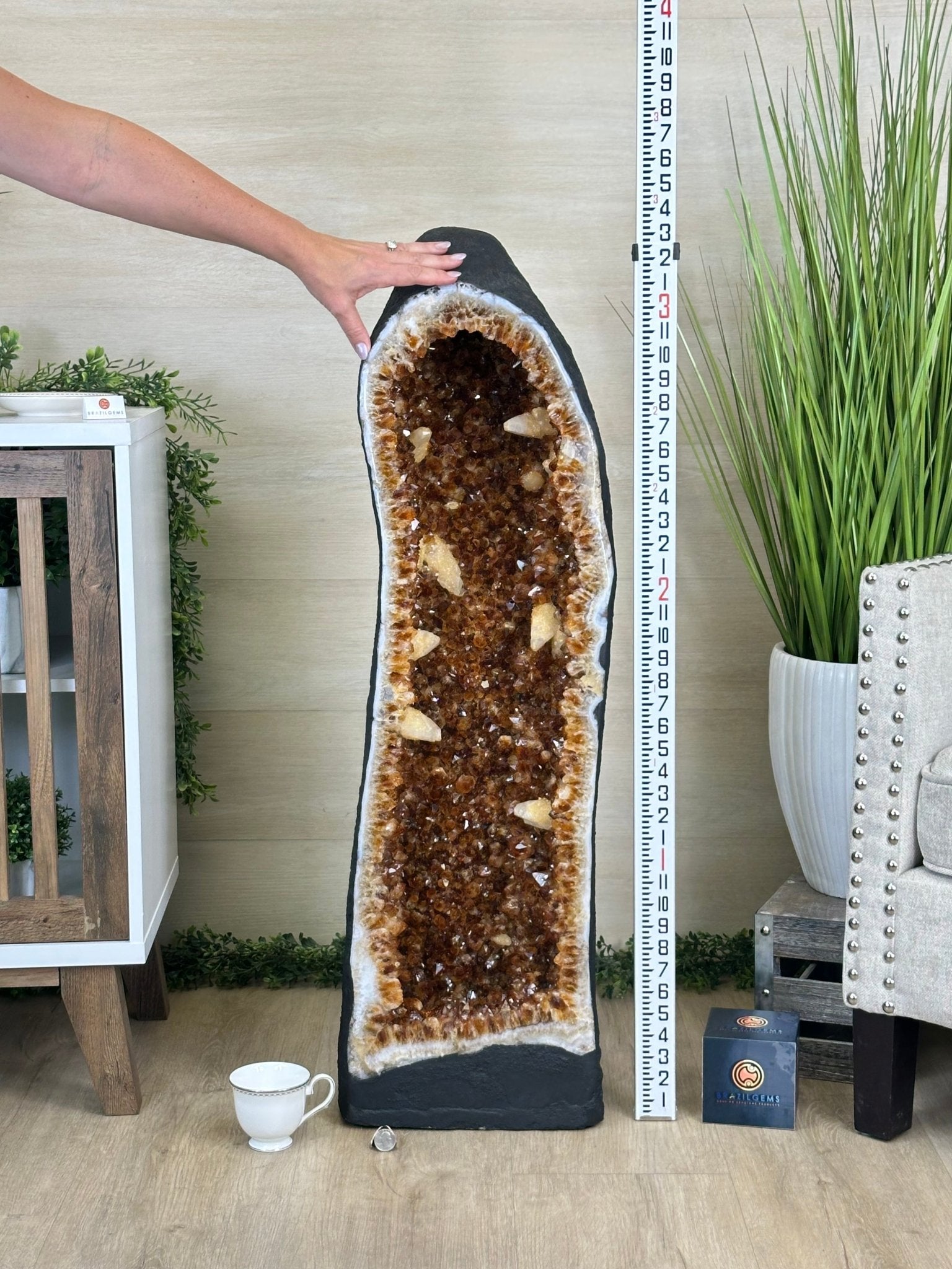 Large Super Quality Citrine Cathedral, 149.9 lbs & 39.6" Tall #5603 - 0407 - Brazil GemsBrazil GemsLarge Super Quality Citrine Cathedral, 149.9 lbs & 39.6" Tall #5603 - 0407Cathedrals5603 - 0407