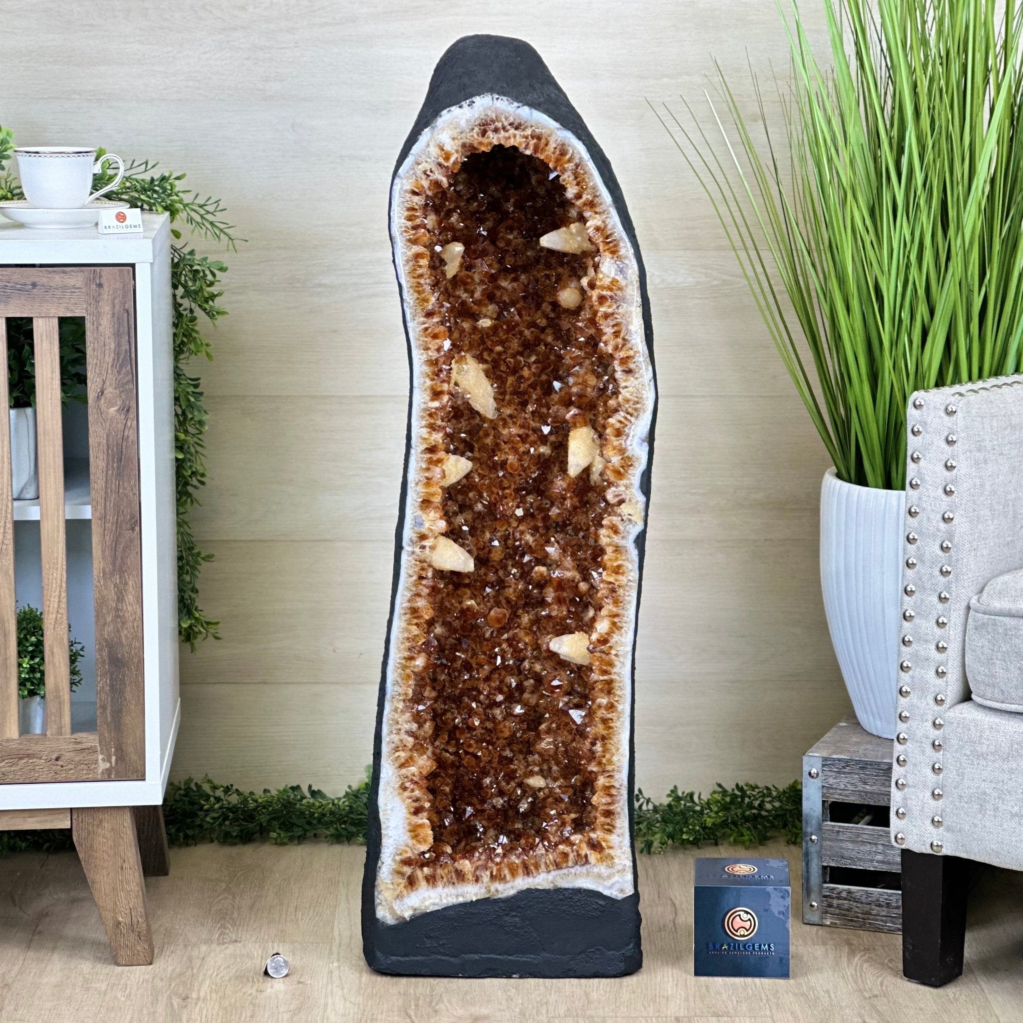 Large Super Quality Citrine Cathedral, 149.9 lbs & 39.6" Tall #5603 - 0407 - Brazil GemsBrazil GemsLarge Super Quality Citrine Cathedral, 149.9 lbs & 39.6" Tall #5603 - 0407Cathedrals5603 - 0407