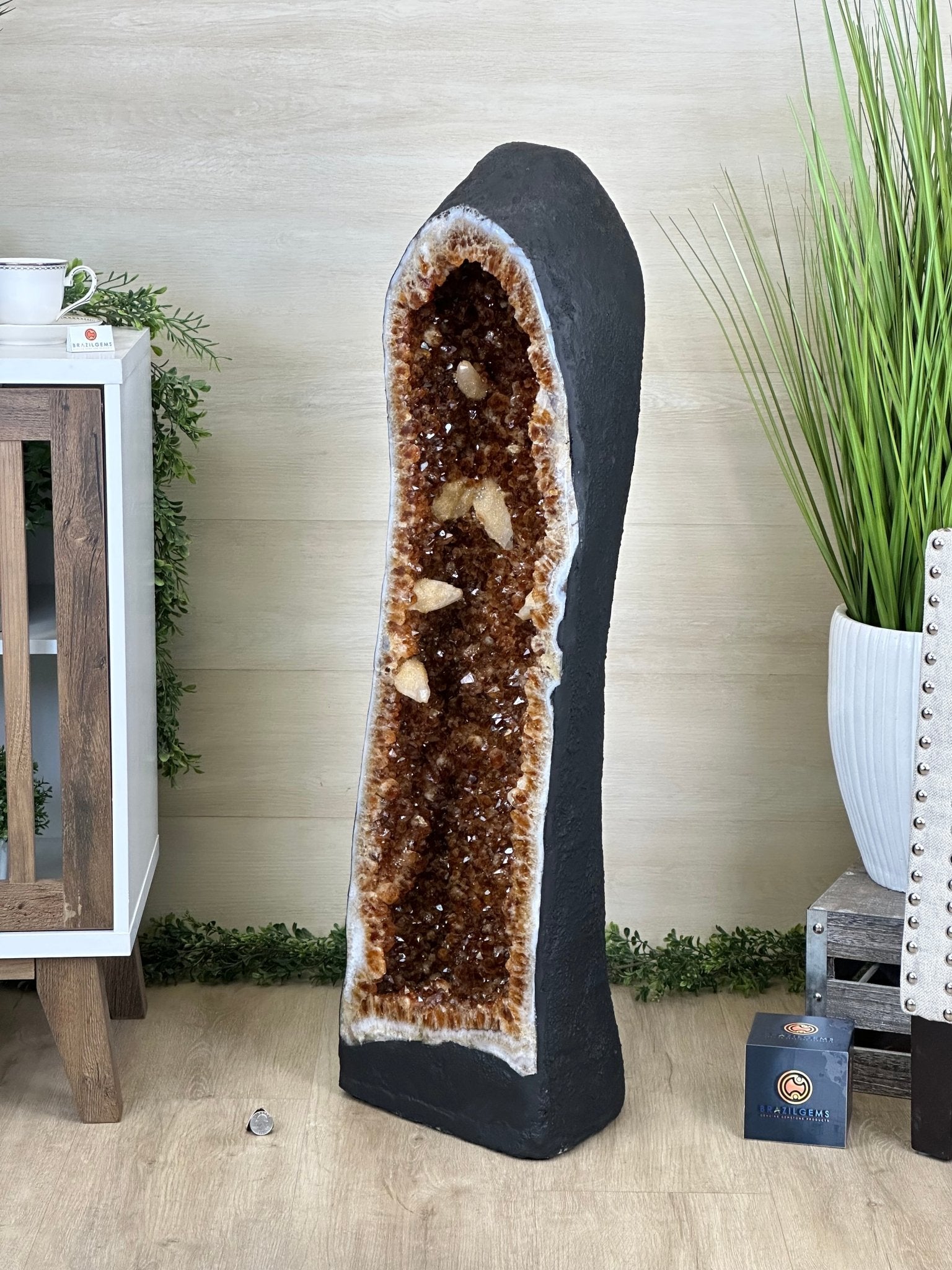 Large Super Quality Citrine Cathedral, 149.9 lbs & 39.6" Tall #5603 - 0407 - Brazil GemsBrazil GemsLarge Super Quality Citrine Cathedral, 149.9 lbs & 39.6" Tall #5603 - 0407Cathedrals5603 - 0407