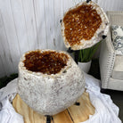 Large Super Quality Citrine "Jewelry Box" with Clam Shell Style Lid, 497 lbs & 28.25" tall Model #5858-0001 by Brazil Gems - Brazil GemsBrazil GemsLarge Super Quality Citrine "Jewelry Box" with Clam Shell Style Lid, 497 lbs & 28.25" tall Model #5858-0001 by Brazil GemsGeode Jewelry Boxes5858-0001