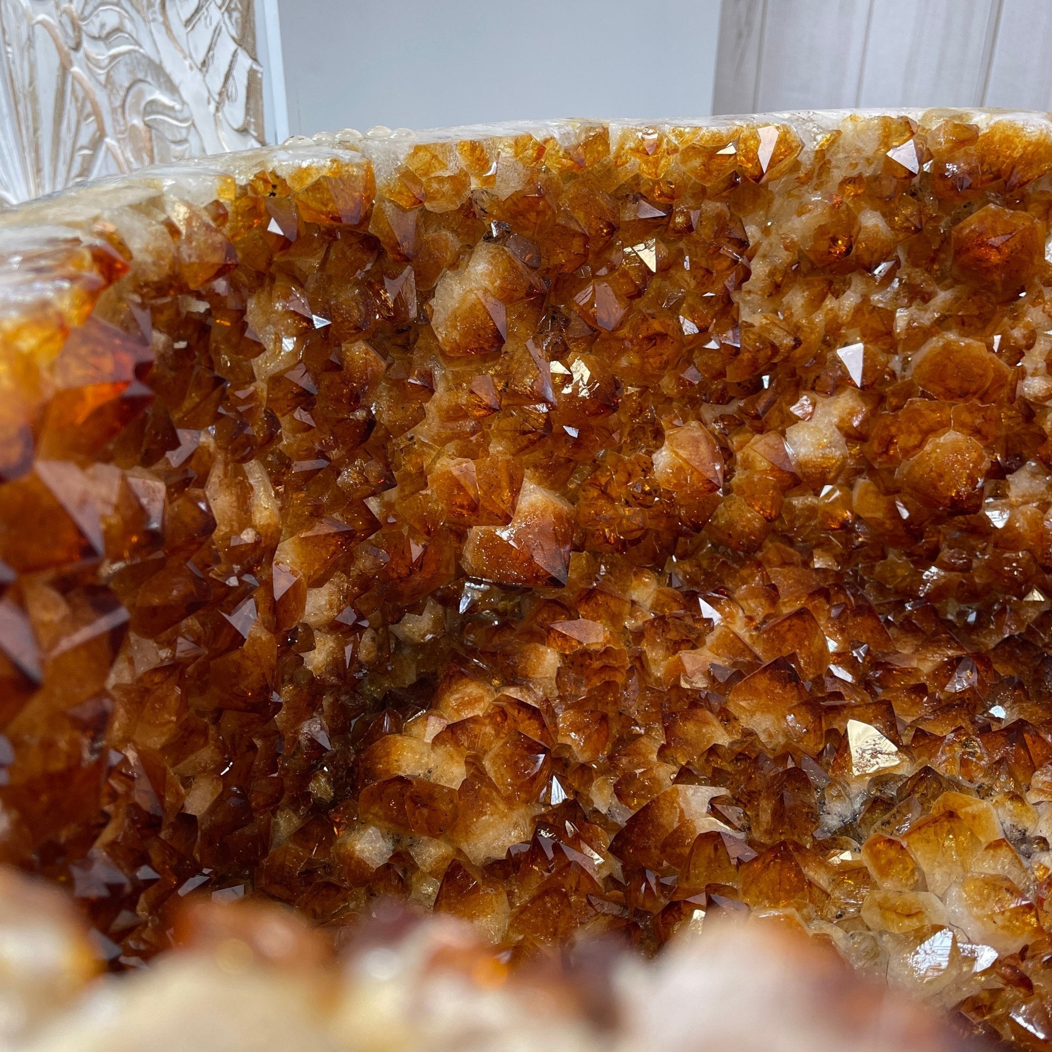 Large Super Quality Citrine "Jewelry Box" with Clam Shell Style Lid, 497 lbs & 28.25" tall Model #5858-0001 by Brazil Gems - Brazil GemsBrazil GemsLarge Super Quality Citrine "Jewelry Box" with Clam Shell Style Lid, 497 lbs & 28.25" tall Model #5858-0001 by Brazil GemsGeode Jewelry Boxes5858-0001