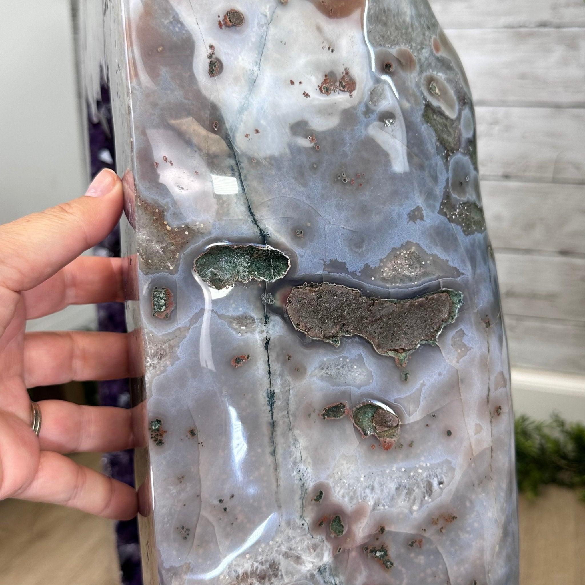 Large Super Quality Polished Brazilian Amethyst Cathedral, 185.7 lbs & 24.5" tall Model #5602-0073 by Brazil Gems - Brazil GemsBrazil GemsLarge Super Quality Polished Brazilian Amethyst Cathedral, 185.7 lbs & 24.5" tall Model #5602-0073 by Brazil GemsPolished Cathedrals5602-0073