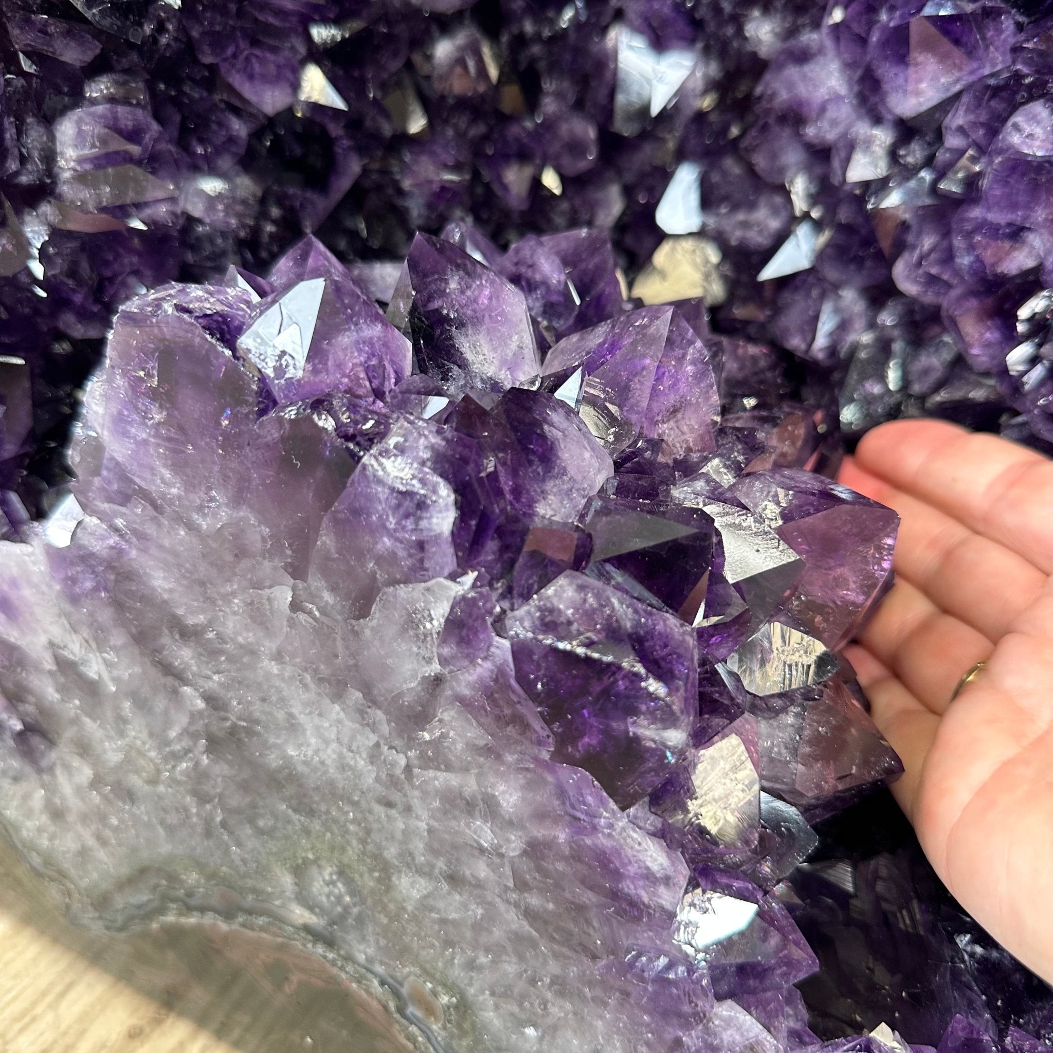 Large Super Quality Polished Brazilian Amethyst Cathedral, 185.7 lbs & 24.5" tall Model #5602-0073 by Brazil Gems - Brazil GemsBrazil GemsLarge Super Quality Polished Brazilian Amethyst Cathedral, 185.7 lbs & 24.5" tall Model #5602-0073 by Brazil GemsPolished Cathedrals5602-0073