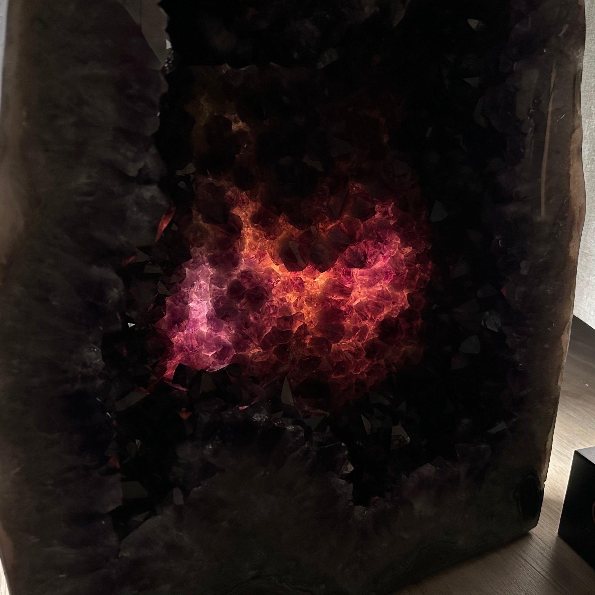 Large Super Quality Polished Brazilian Amethyst Cathedral, 185.7 lbs & 24.5" tall Model #5602-0073 by Brazil Gems - Brazil GemsBrazil GemsLarge Super Quality Polished Brazilian Amethyst Cathedral, 185.7 lbs & 24.5" tall Model #5602-0073 by Brazil GemsPolished Cathedrals5602-0073