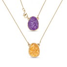 Layered Pendants w/ Natural Gemstone Fragments 18K Gold Plated Necklace - Brazil GemsBrazil GemsLayered Pendants w/ Natural Gemstone Fragments 18K Gold Plated NecklaceNecklace12GP1321 - 201