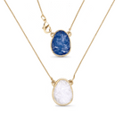 Layered Pendants w/ Natural Gemstone Fragments 18K Gold Plated Necklace - Brazil GemsBrazil GemsLayered Pendants w/ Natural Gemstone Fragments 18K Gold Plated NecklaceNecklace12GP1321 - 212
