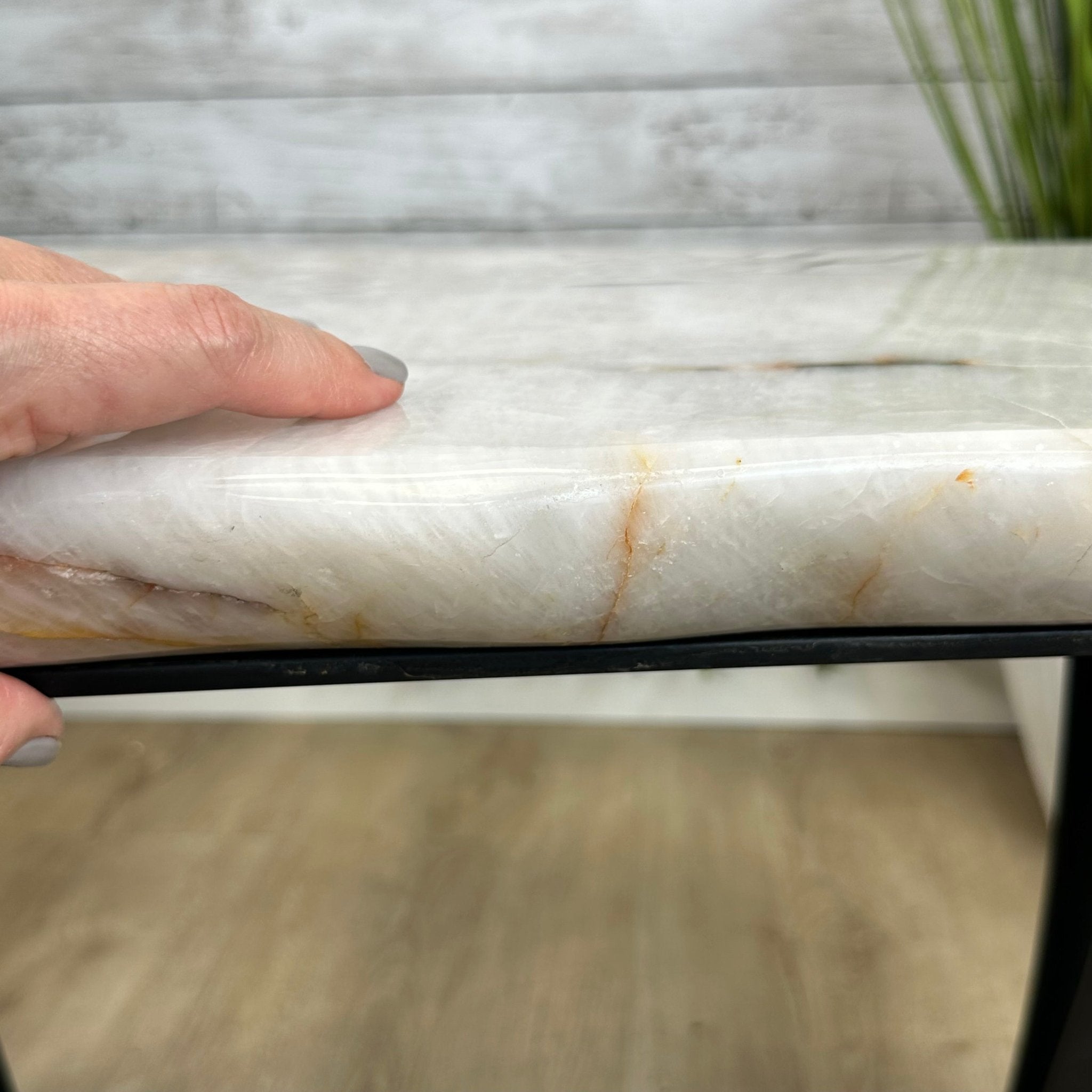 Milky Quartz Coffee Table, 31" Long, 16" Tall by Brazil Gems® Model #1394MQ-001 - Brazil GemsBrazil GemsMilky Quartz Coffee Table, 31" Long, 16" Tall by Brazil Gems® Model #1394MQ-001Tables: Coffee1394MQ-001