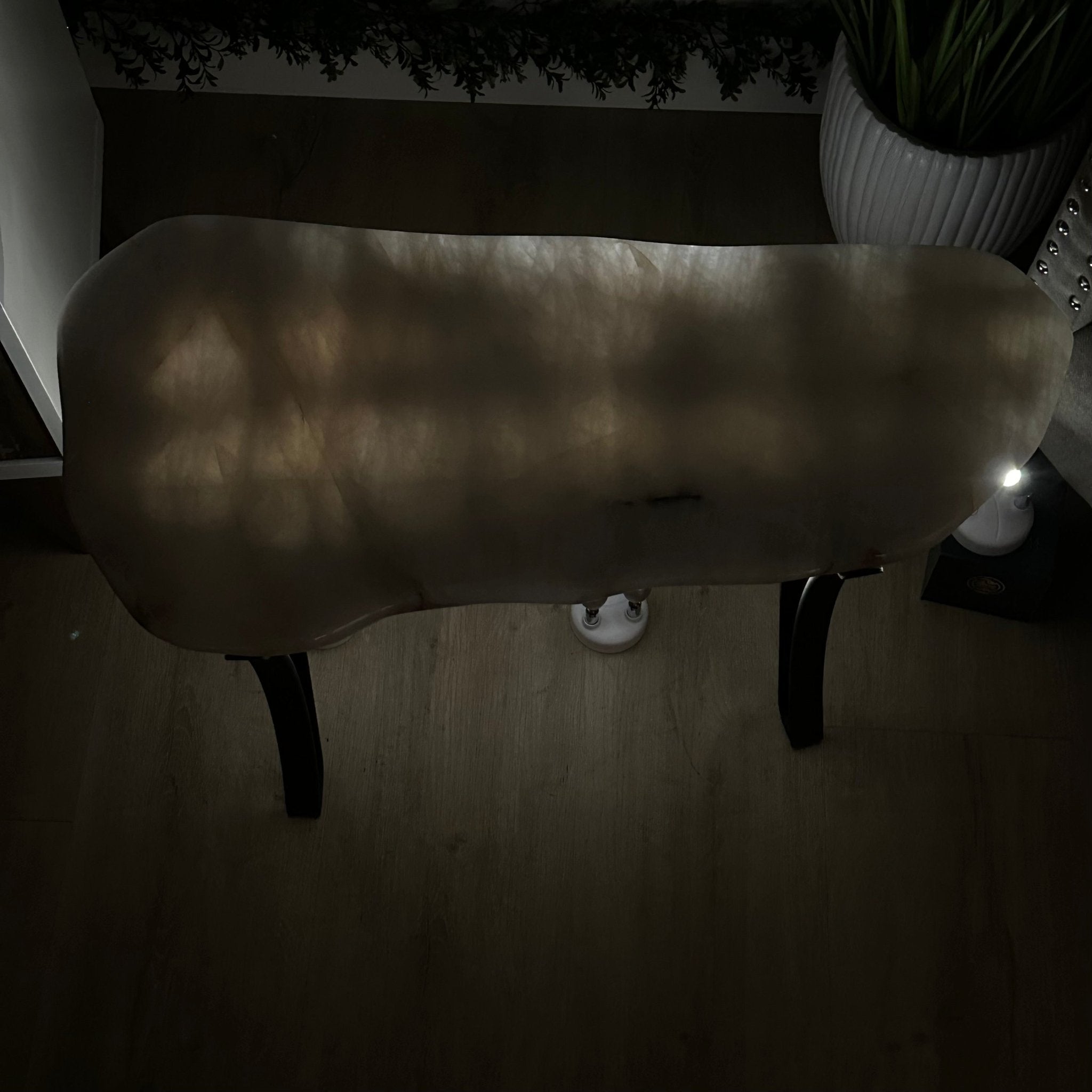 Milky Quartz Coffee Table, 31" Long, 16" Tall by Brazil Gems® Model #1394MQ-001 - Brazil GemsBrazil GemsMilky Quartz Coffee Table, 31" Long, 16" Tall by Brazil Gems® Model #1394MQ-001Tables: Coffee1394MQ-001