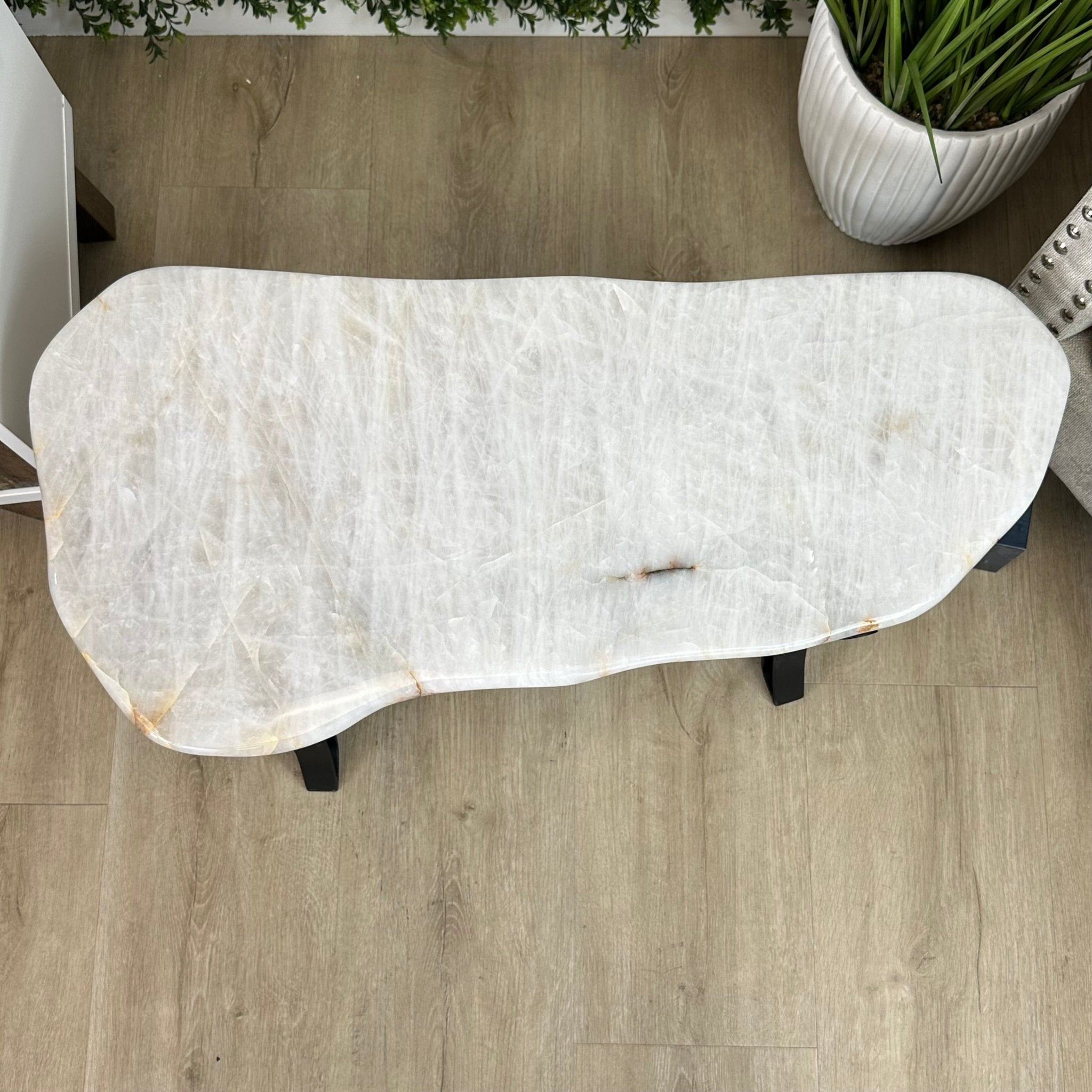 Milky Quartz Coffee Table, 31" Long, 16" Tall by Brazil Gems® Model #1394MQ-001 - Brazil GemsBrazil GemsMilky Quartz Coffee Table, 31" Long, 16" Tall by Brazil Gems® Model #1394MQ-001Tables: Coffee1394MQ-001
