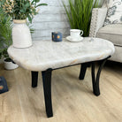 Milky Quartz Coffee Table, 31.2" Long, 16.2" Tall #1394MQ-003 - Brazil GemsBrazil GemsMilky Quartz Coffee Table, 31.2" Long, 16.2" Tall #1394MQ-003Tables: Coffee1394MQ-003