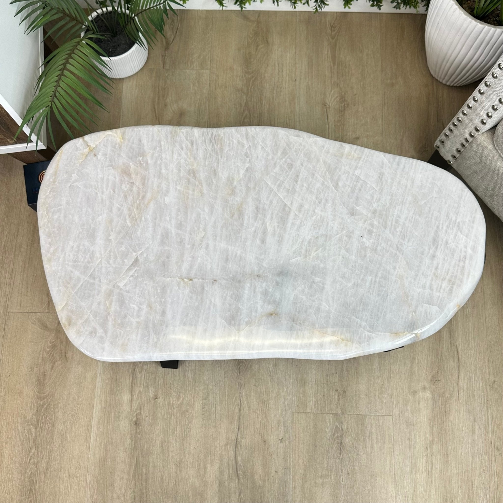 Milky Quartz Coffee Table, 31.2" Long, 16.2" Tall #1394MQ-003 - Brazil GemsBrazil GemsMilky Quartz Coffee Table, 31.2" Long, 16.2" Tall #1394MQ-003Tables: Coffee1394MQ-003
