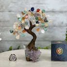 Mixed Gems 7" Tall Handmade Gemstone Tree on a Crystal base, 60 Gems #5402MIXD - Brazil GemsBrazil GemsMixed Gems 7" Tall Handmade Gemstone Tree on a Crystal base, 60 Gems #5402MIXDGemstone Trees5402MIXD