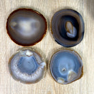 Natural Agate Coasters, generous sizes 3.5" to 4.5" each, 4-piece set Model #5205NATU by Brazil Gems - Brazil GemsBrazil GemsNatural Agate Coasters, generous sizes 3.5" to 4.5" each, 4-piece set Model #5205NATU by Brazil GemsCoaster Sets5205NATU