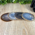 Natural Agate Coasters, generous sizes 3.5" to 4.5" each, 4-piece set Model #5205NATU by Brazil Gems - Brazil GemsBrazil GemsNatural Agate Coasters, generous sizes 3.5" to 4.5" each, 4-piece set Model #5205NATU by Brazil GemsCoaster Sets5205NATU